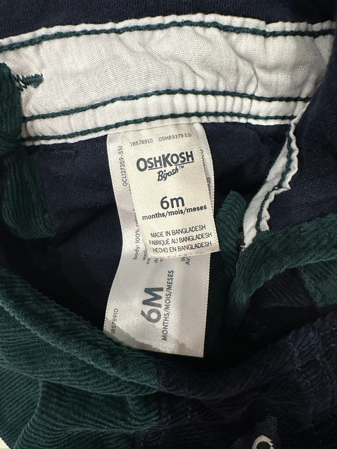 OshKosh Corduroy Overalls 6M Green - photo 4