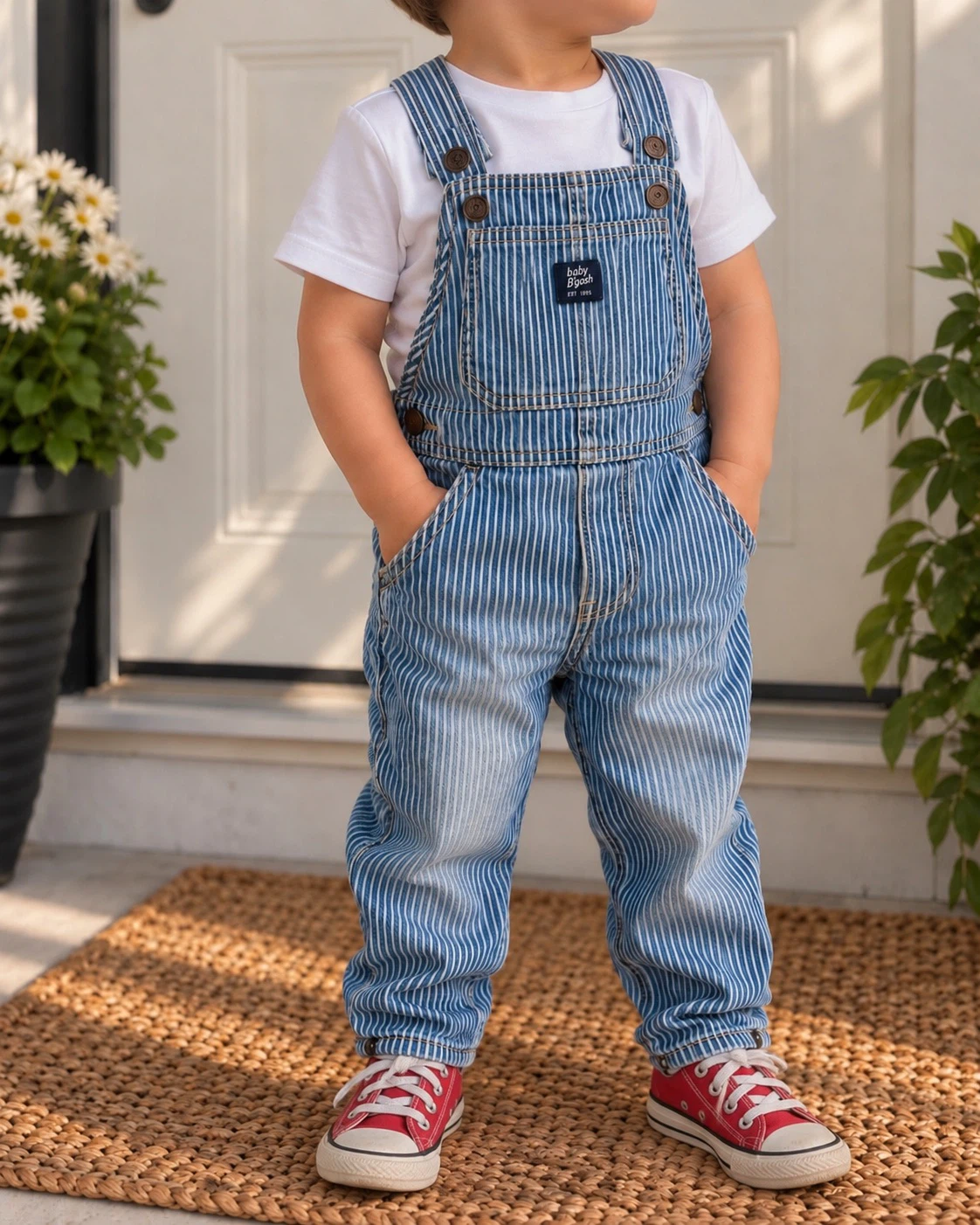 Baby B'gosh Striped Overalls 24M - photo 2