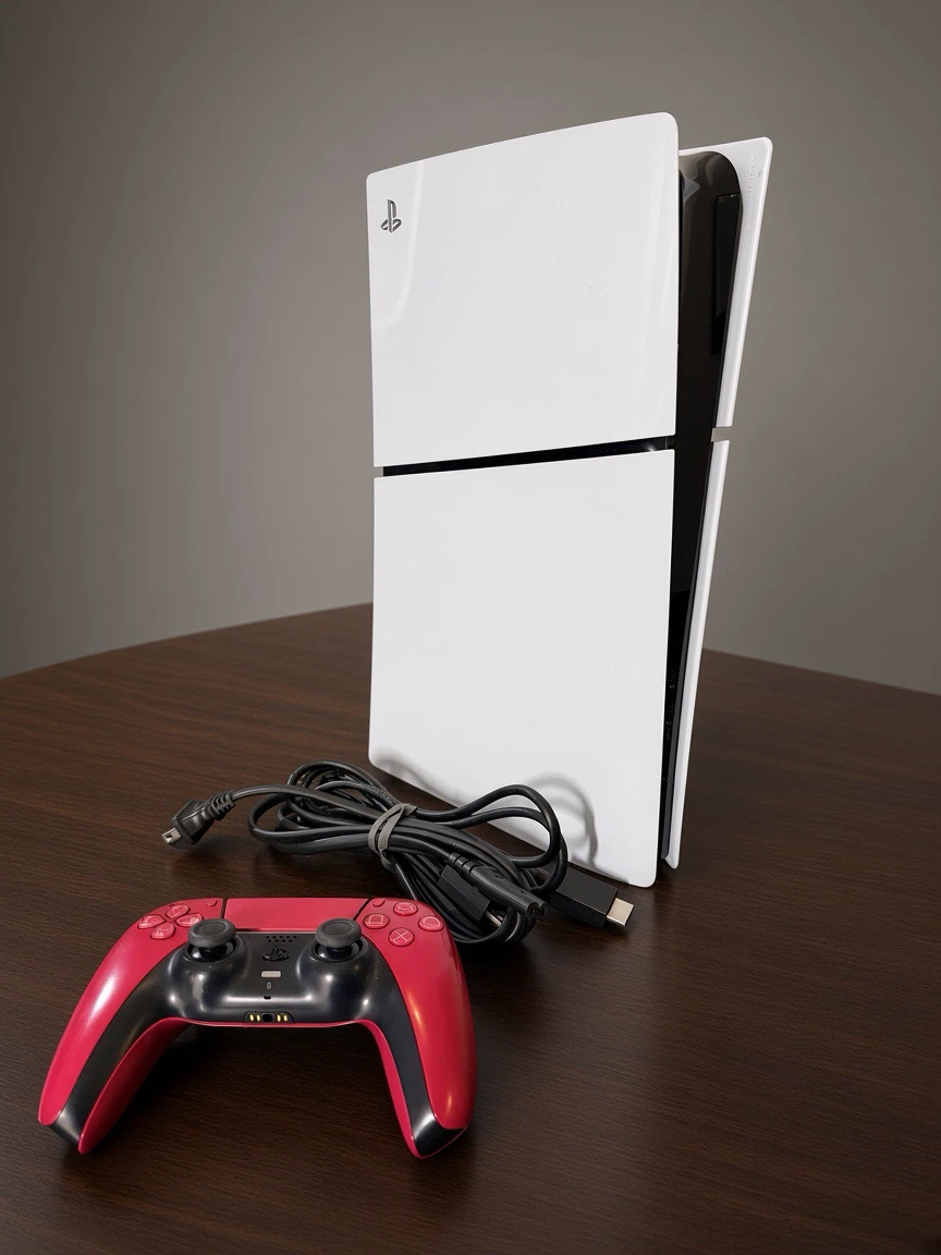 PlayStation 5 Console with Red Controller