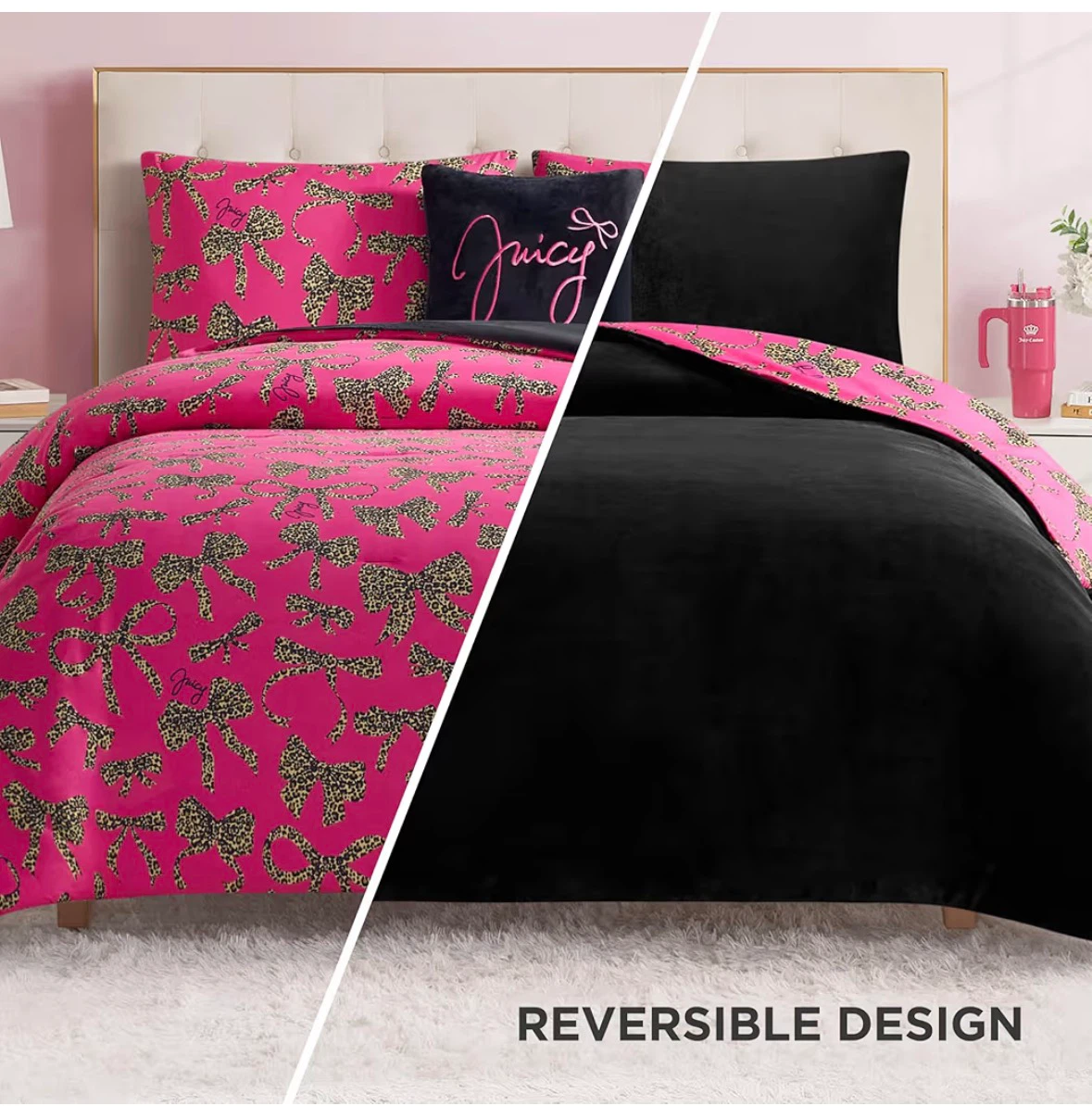 Juicy Couture Twin/Twin XL Reversible Plush Bed Set - photo 3