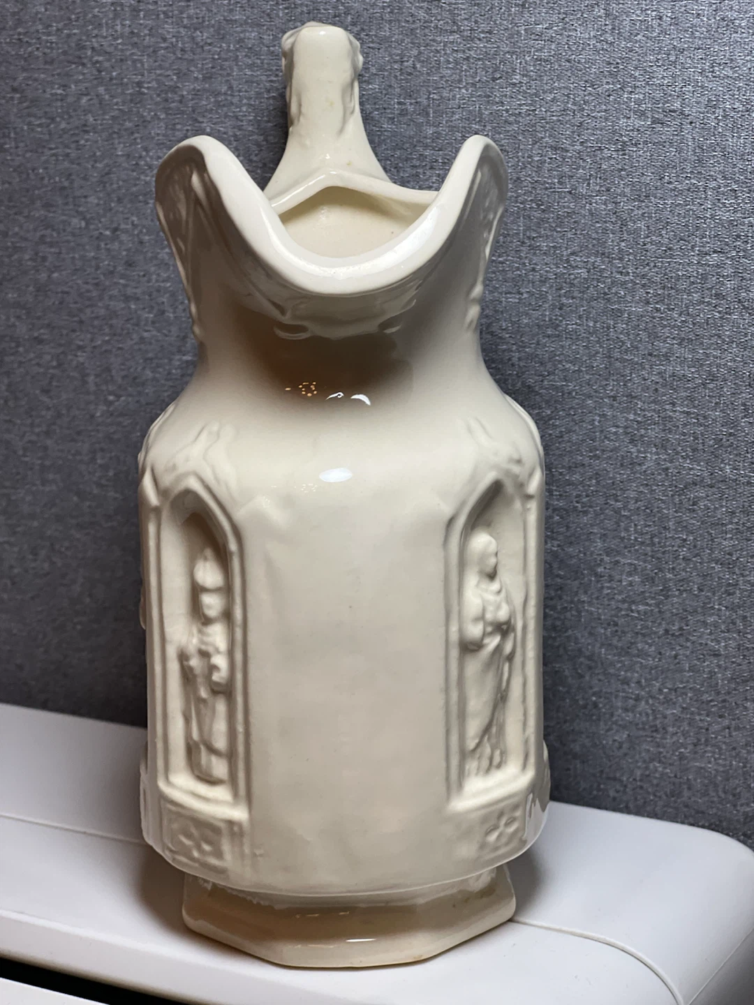 Antique Gothic Apostles Ceramic Pitcher Relief Jug - photo 4