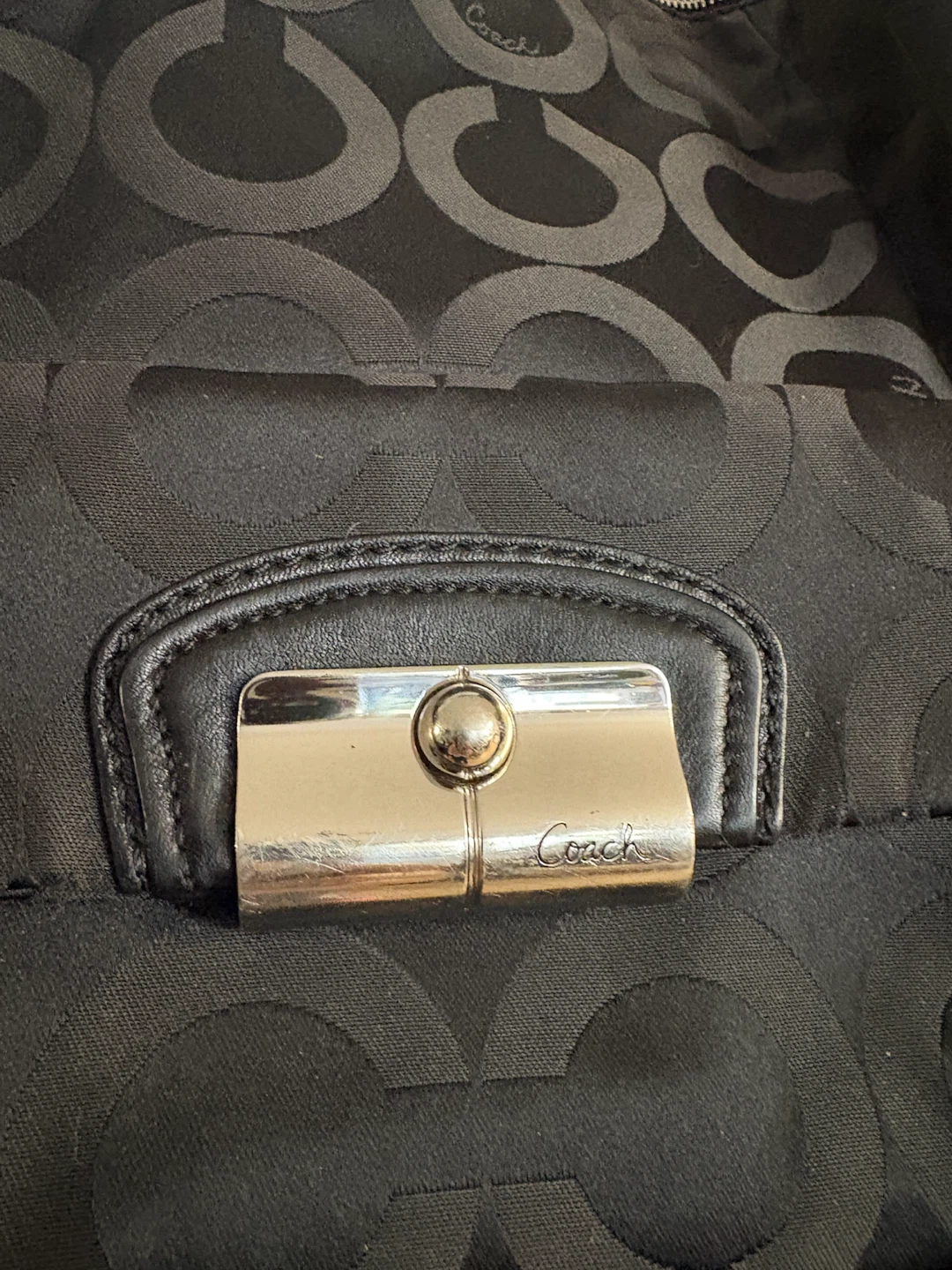 Coach Kristin Op Art Signature Sateen Hobo Bag - photo 2