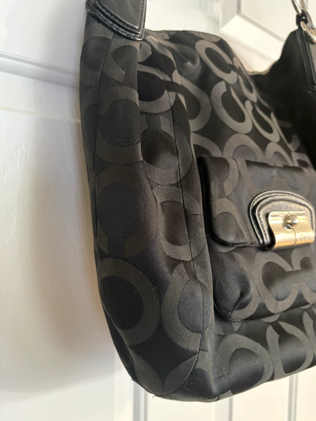 Coach Kristin Op Art Signature Sateen Hobo Bag - photo 5