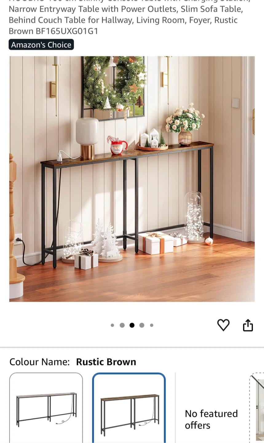 Console Table with Power Outlets