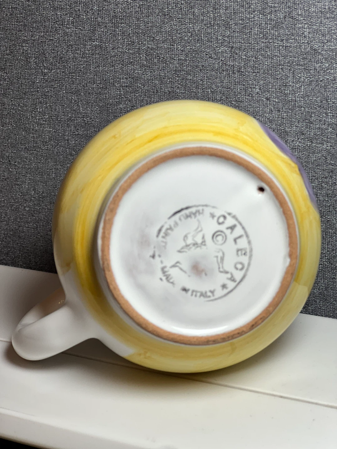 Vintage Caleca Hand-Painted Italian Ceramic Pitcher - photo 5