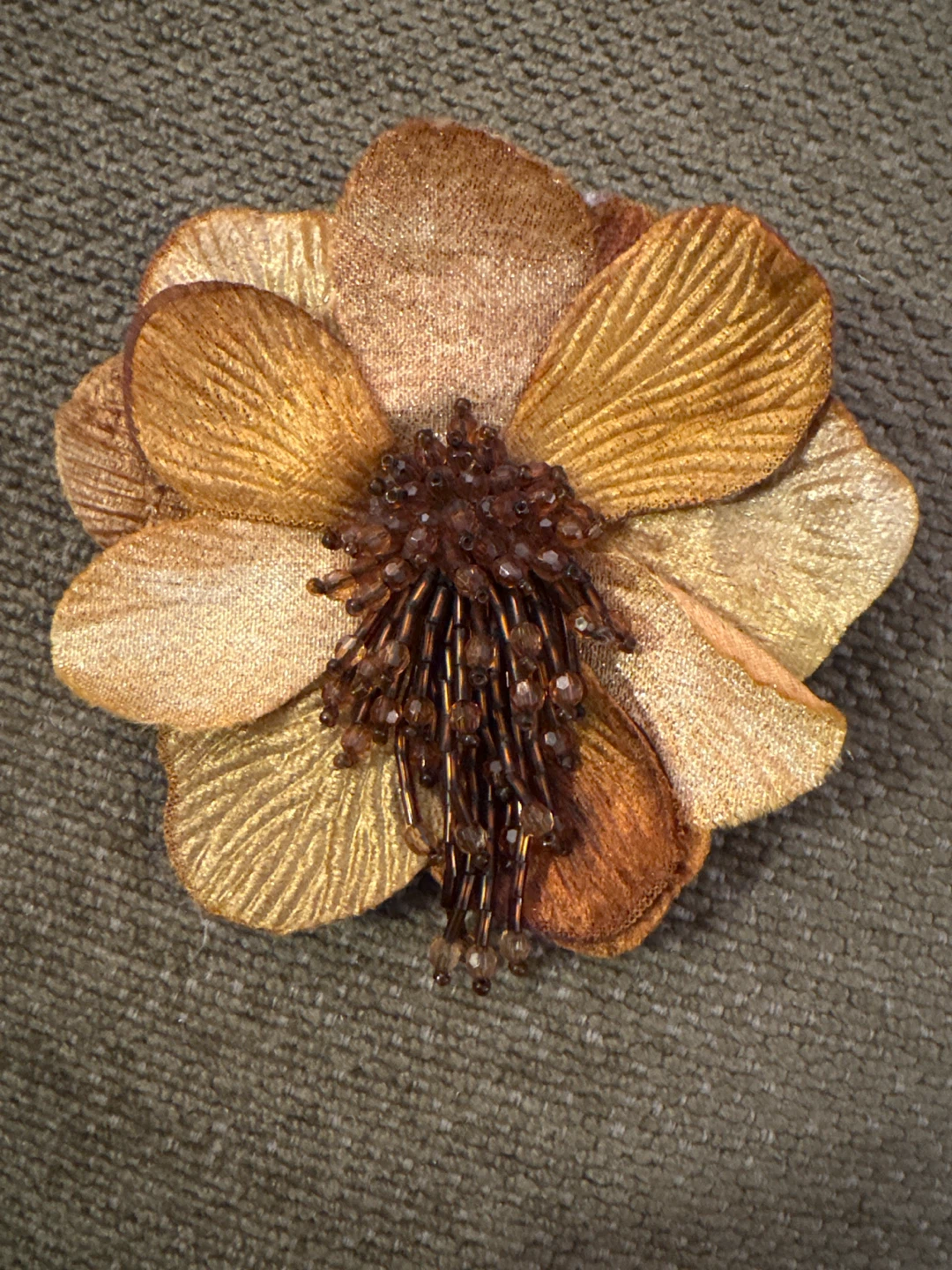 Fabric Flower Brooch