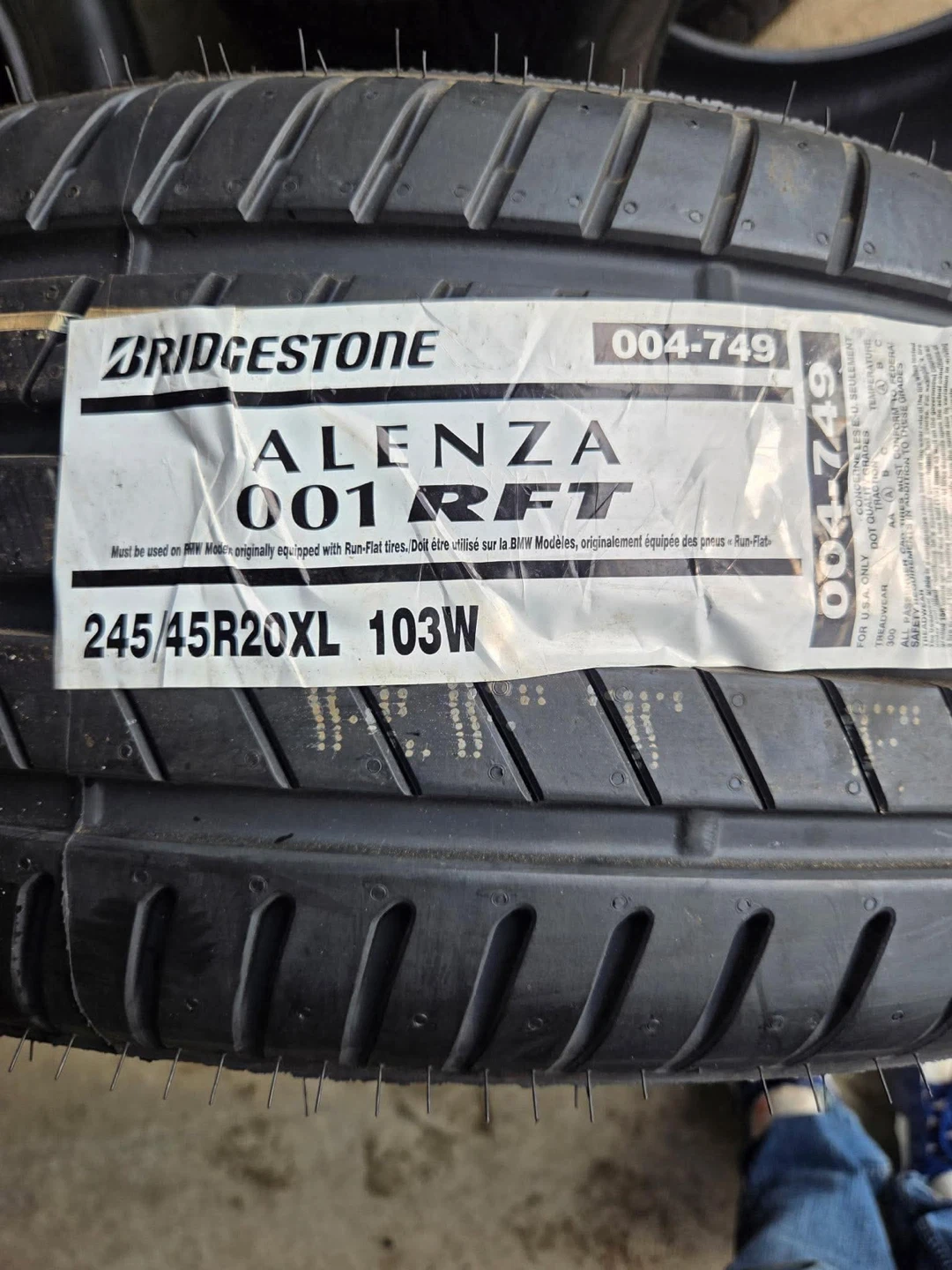 4 New Bridgestone Alenza 001 RFT Tires 245/45R20