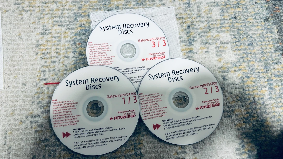Gateway NV5470U Laptop System Recovery Discs