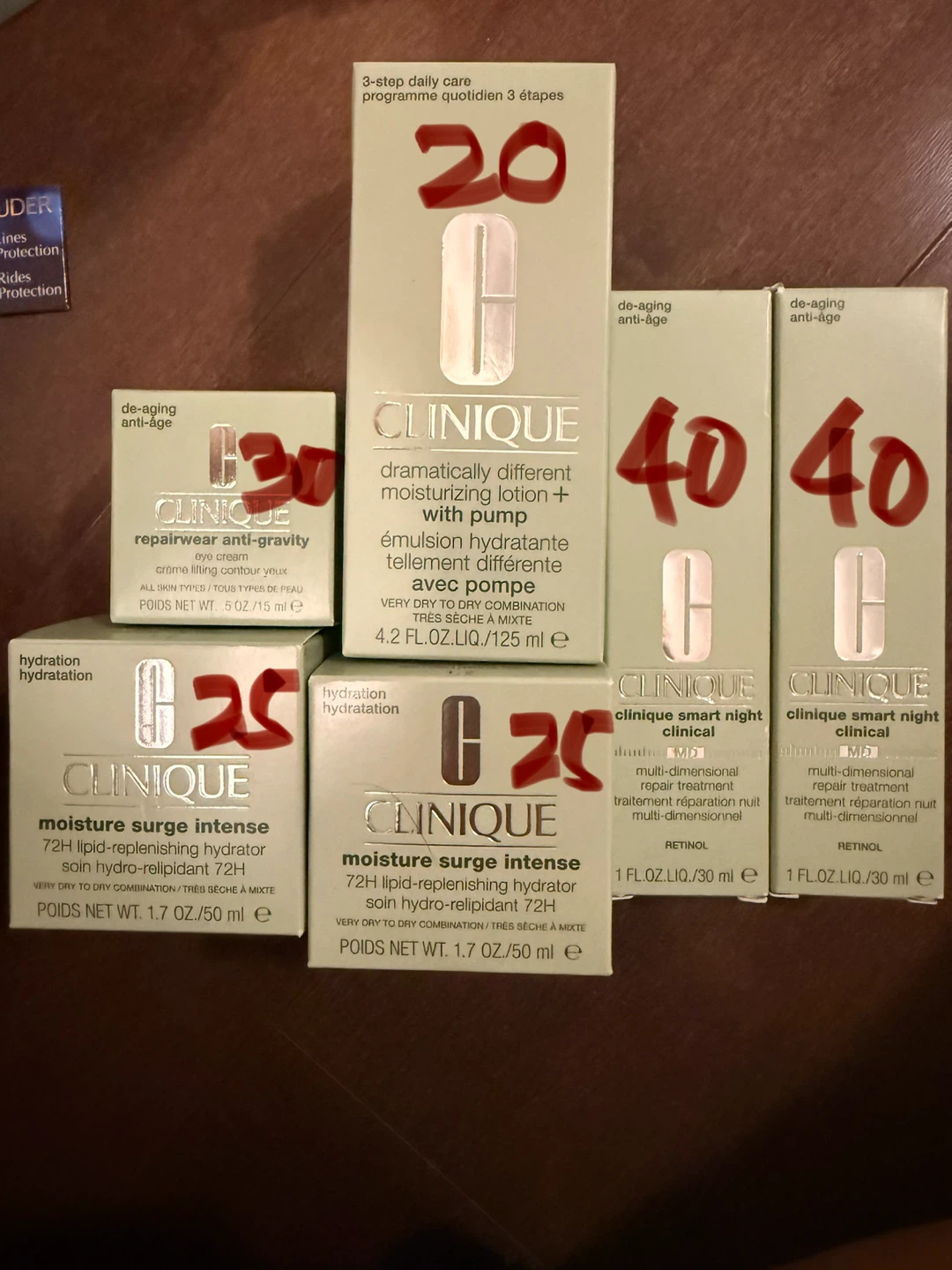Assorted Clinique Skincare Products