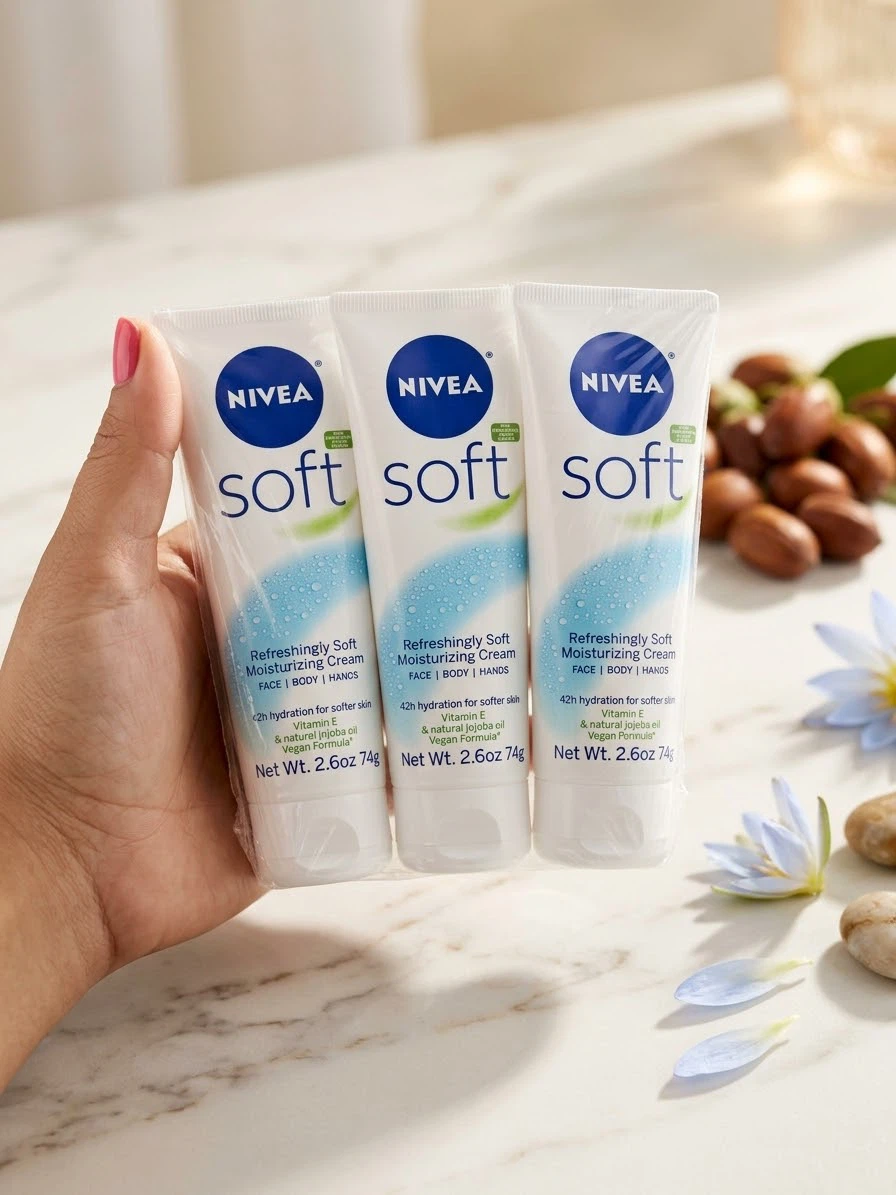 3-Pack Nivea Soft Refreshing Moisturizing Cream