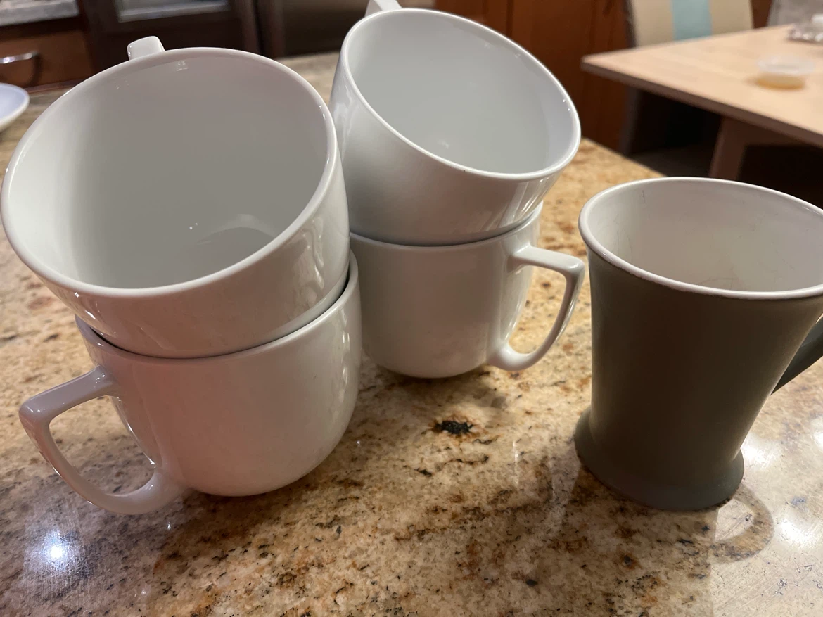 Set of 5 Assorted Ceramic Mugs