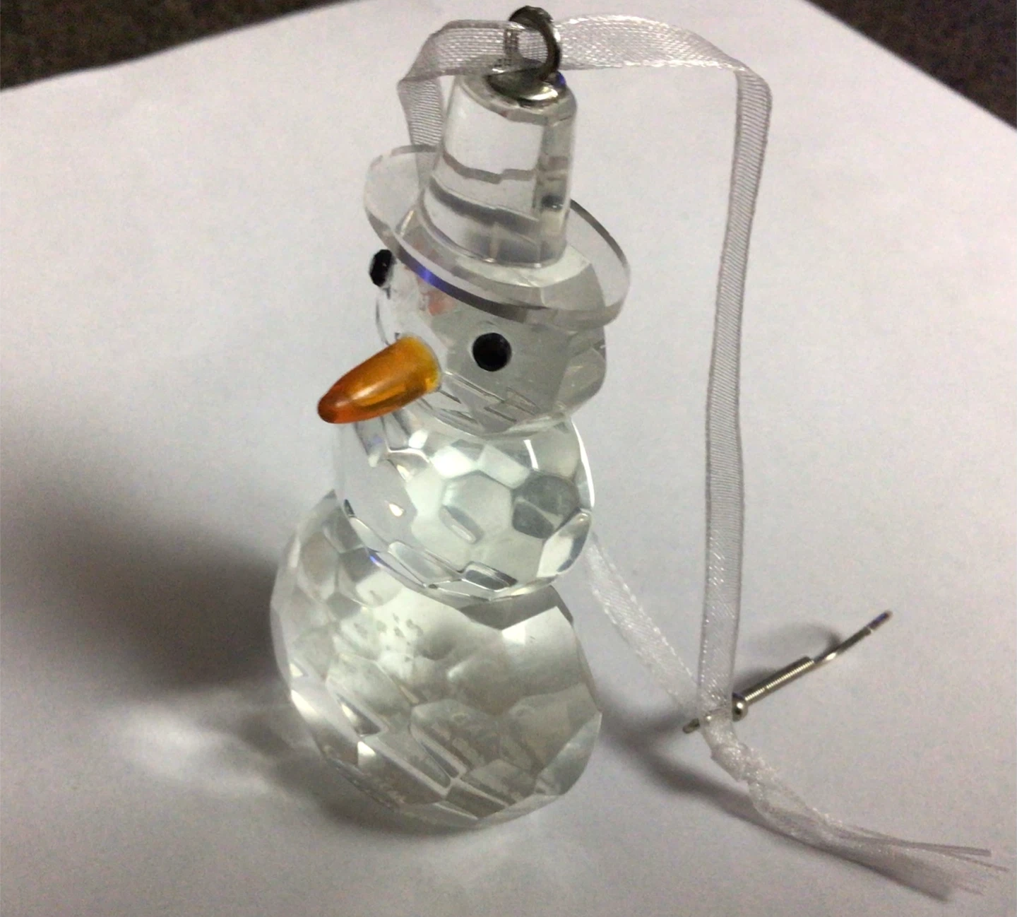 Galway Crystal Snowman Ornament - photo 3