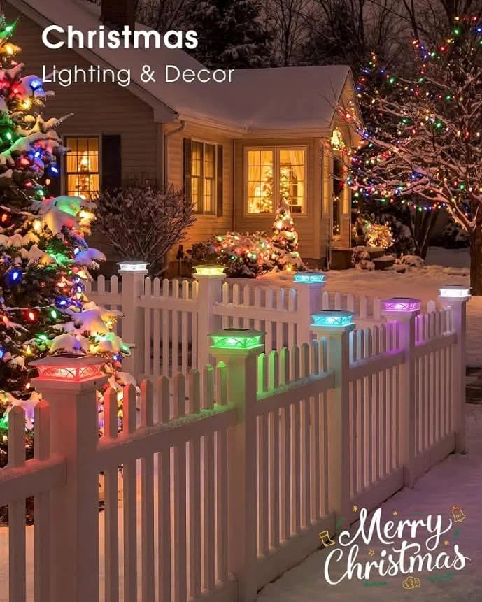 12 Pack Solar LED Fence Post Cap Lights with Remote - photo 5