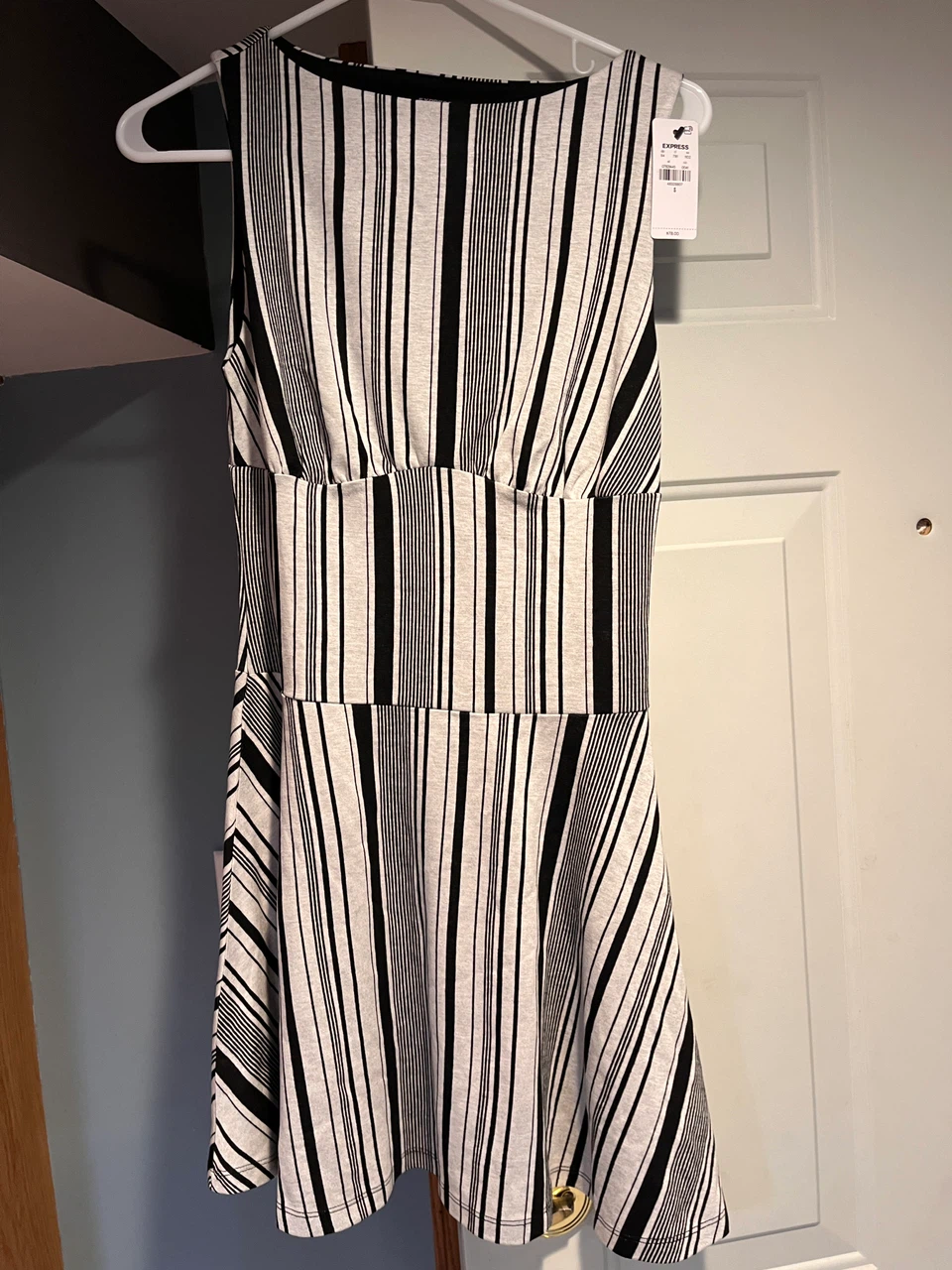 Express Body Contour Striped Dress