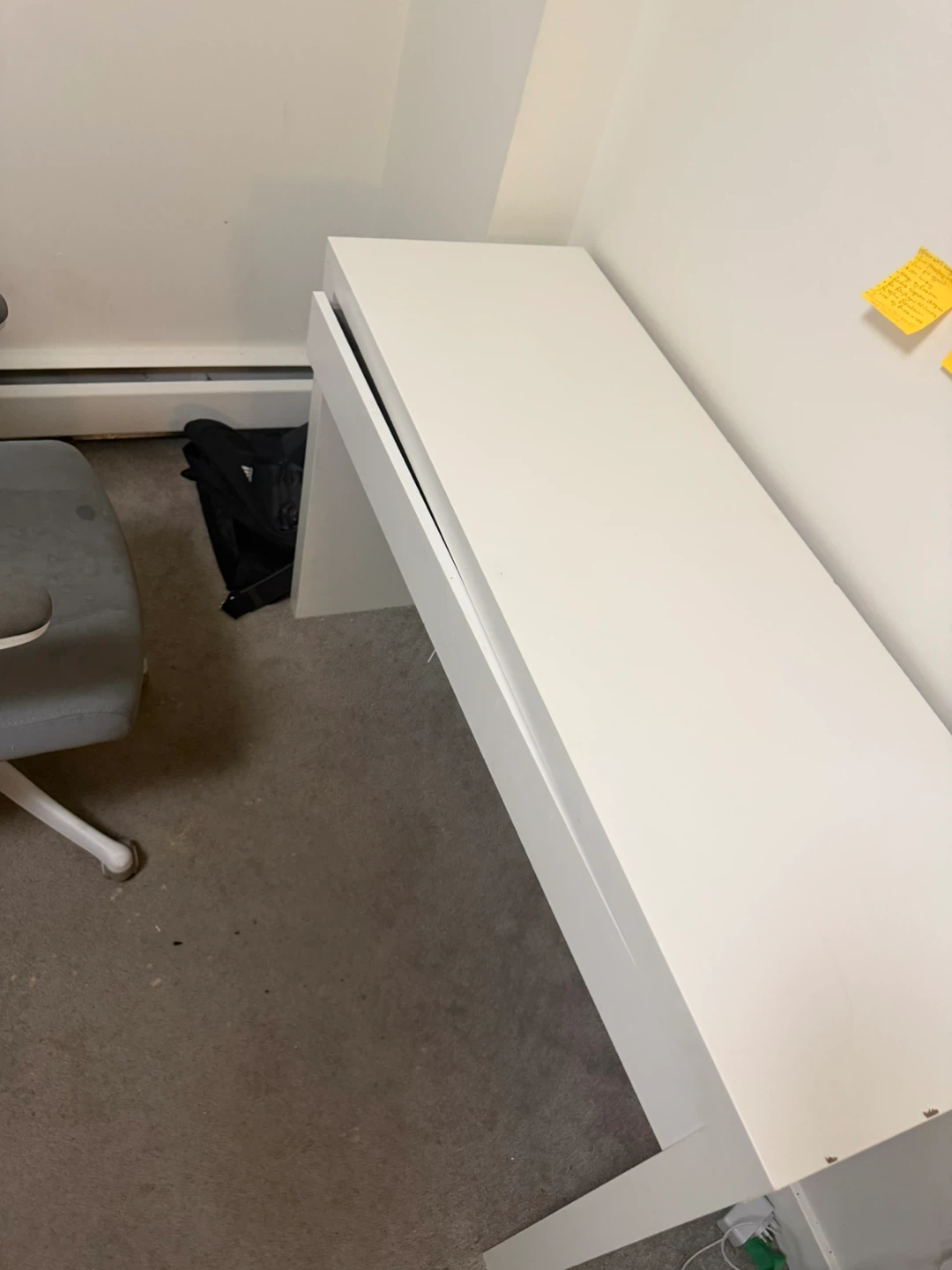 White IKEA MALM Desk