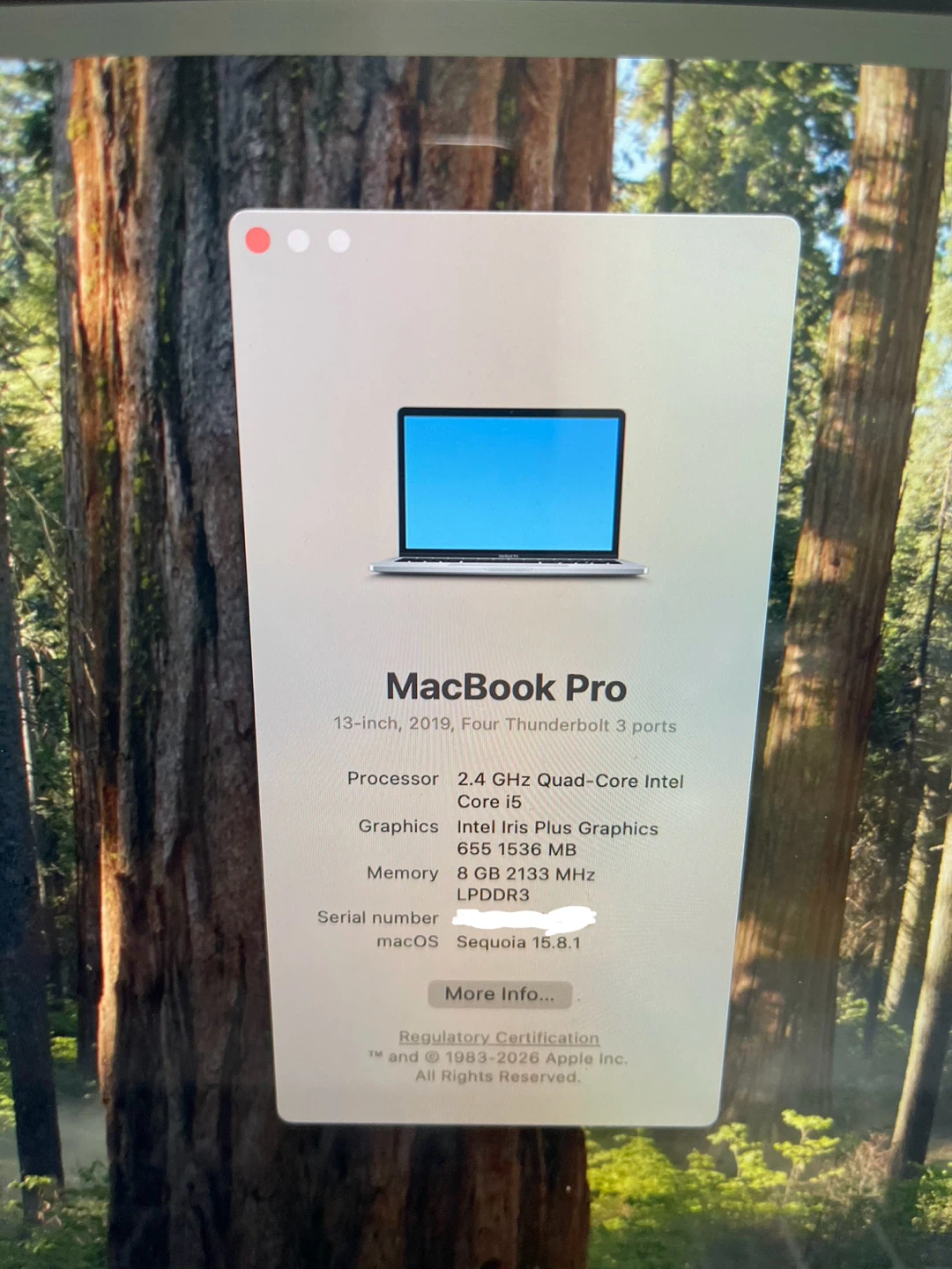 Macbook Pro 13" 2019, 512GB, 8GB with Charger - photo 3