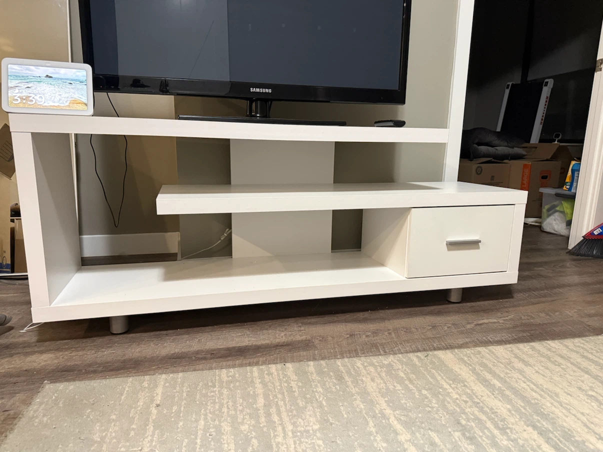 Modern White TV Stand