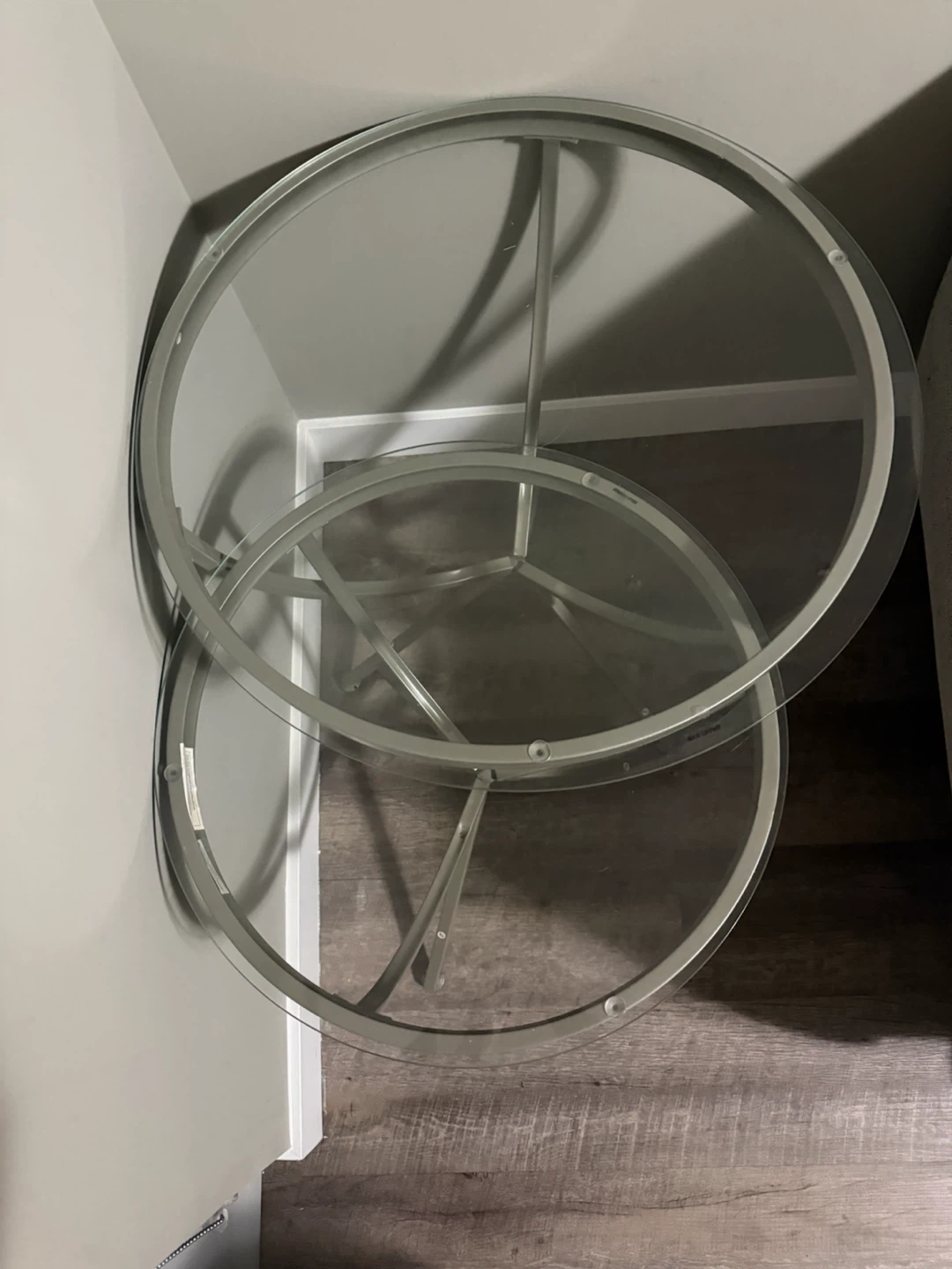 Two Round Glass Side Tables - photo 3