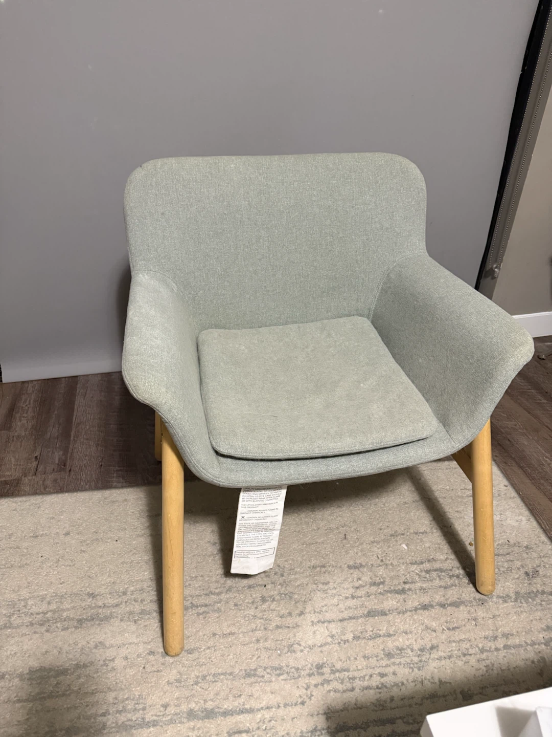 Light Green Upholstered Accent Chair