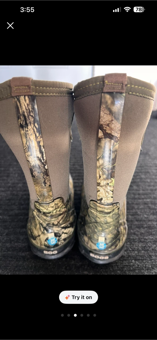 Bogs Youth Waterproof Boots - Camo size 4 - photo 3