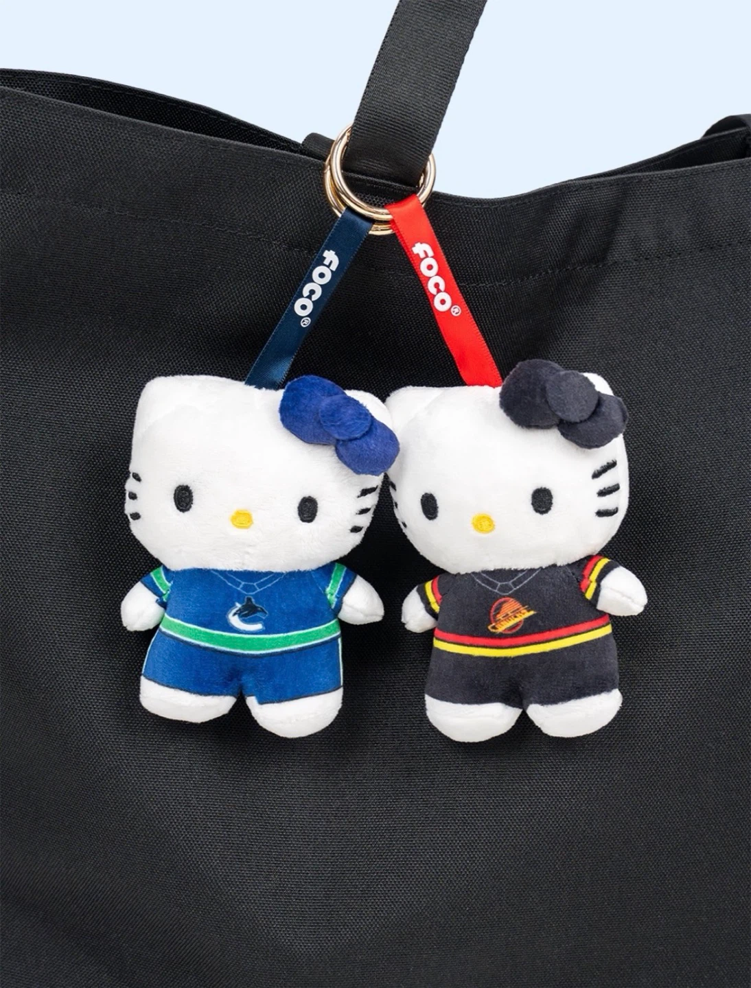 Vancouver Canucks Hello Kitty Plush Keychains (a set of 2)