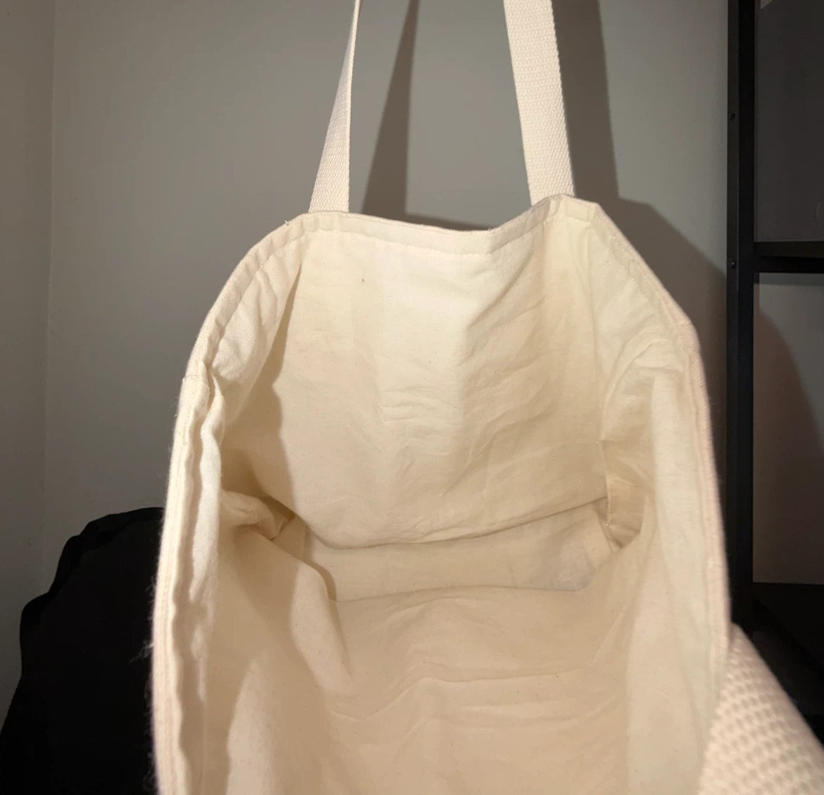 Canvas Tote Bag with Floral Embroidery - photo 2
