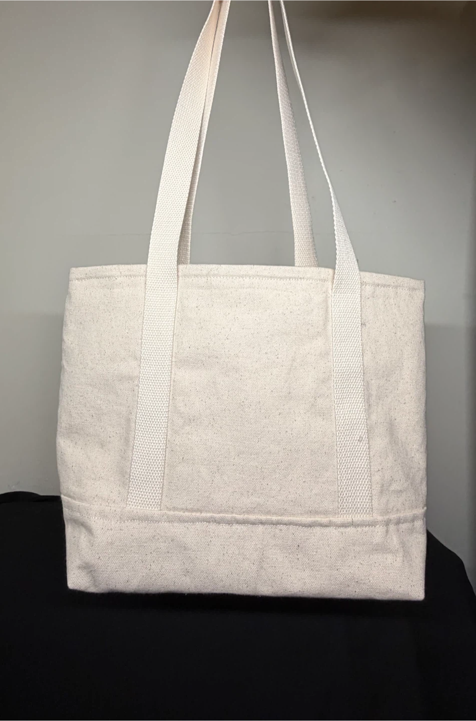 Canvas Tote Bag with Floral Embroidery - photo 3