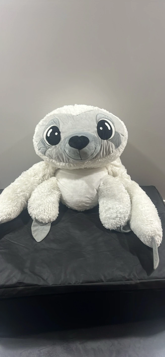 Large White Sloth Plush Toy