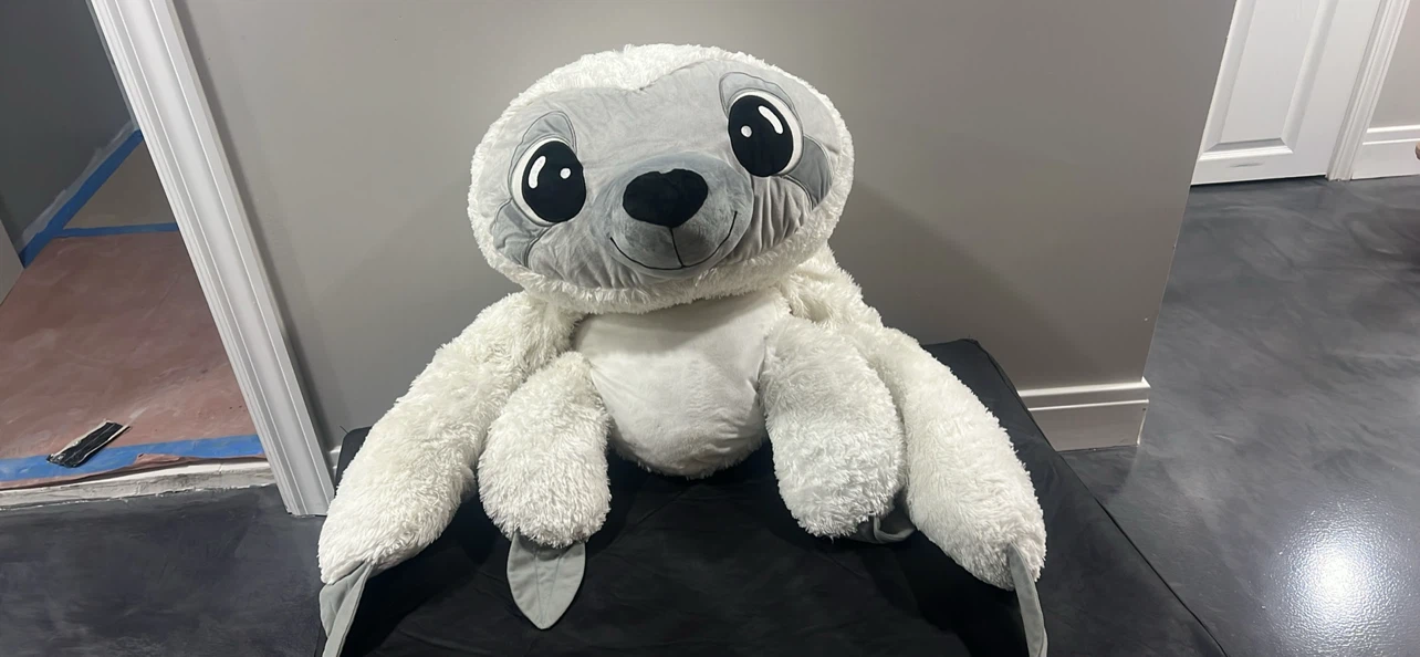 Large White Sloth Plush Toy - photo 3