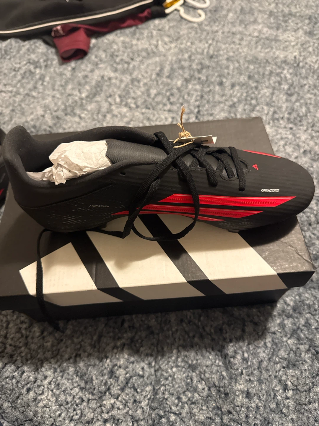 Adidas F50 Club FG/MG Soccer Cleats - Black/Red