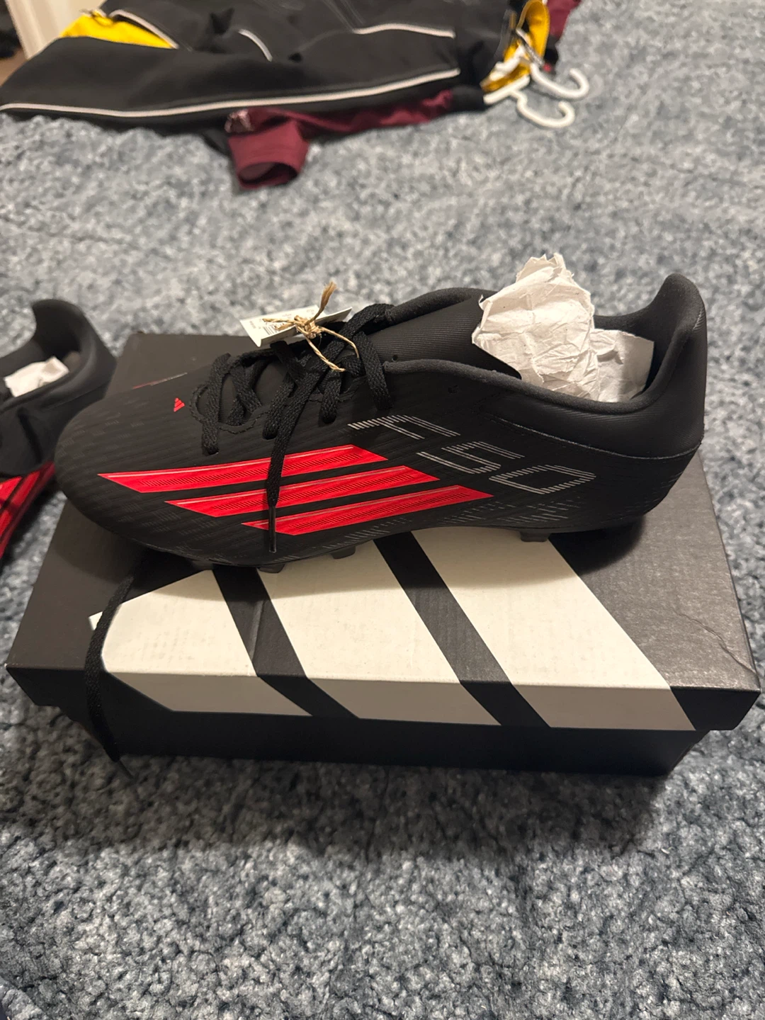 Adidas F50 Club FG/MG Soccer Cleats - Black/Red - photo 3