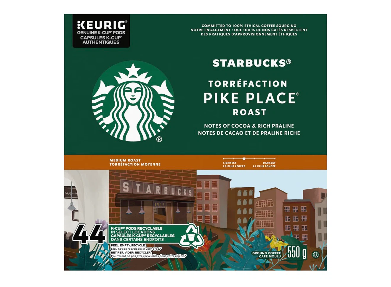Starbucks Pike Place Roast K-Cup Pods 44 Count - photo 2