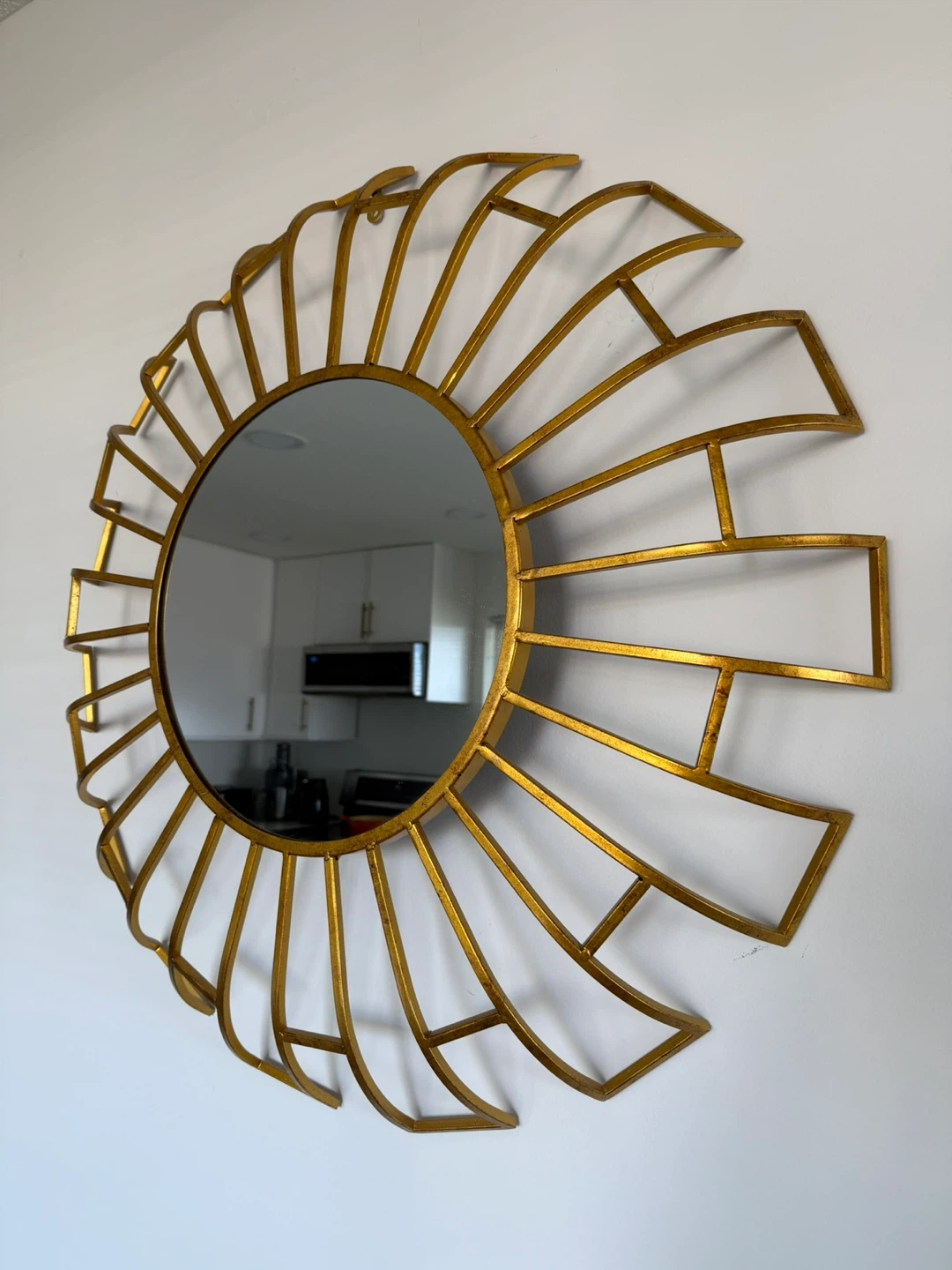 Set of Two Sunburst Gold Wall Mirrors - photo 2