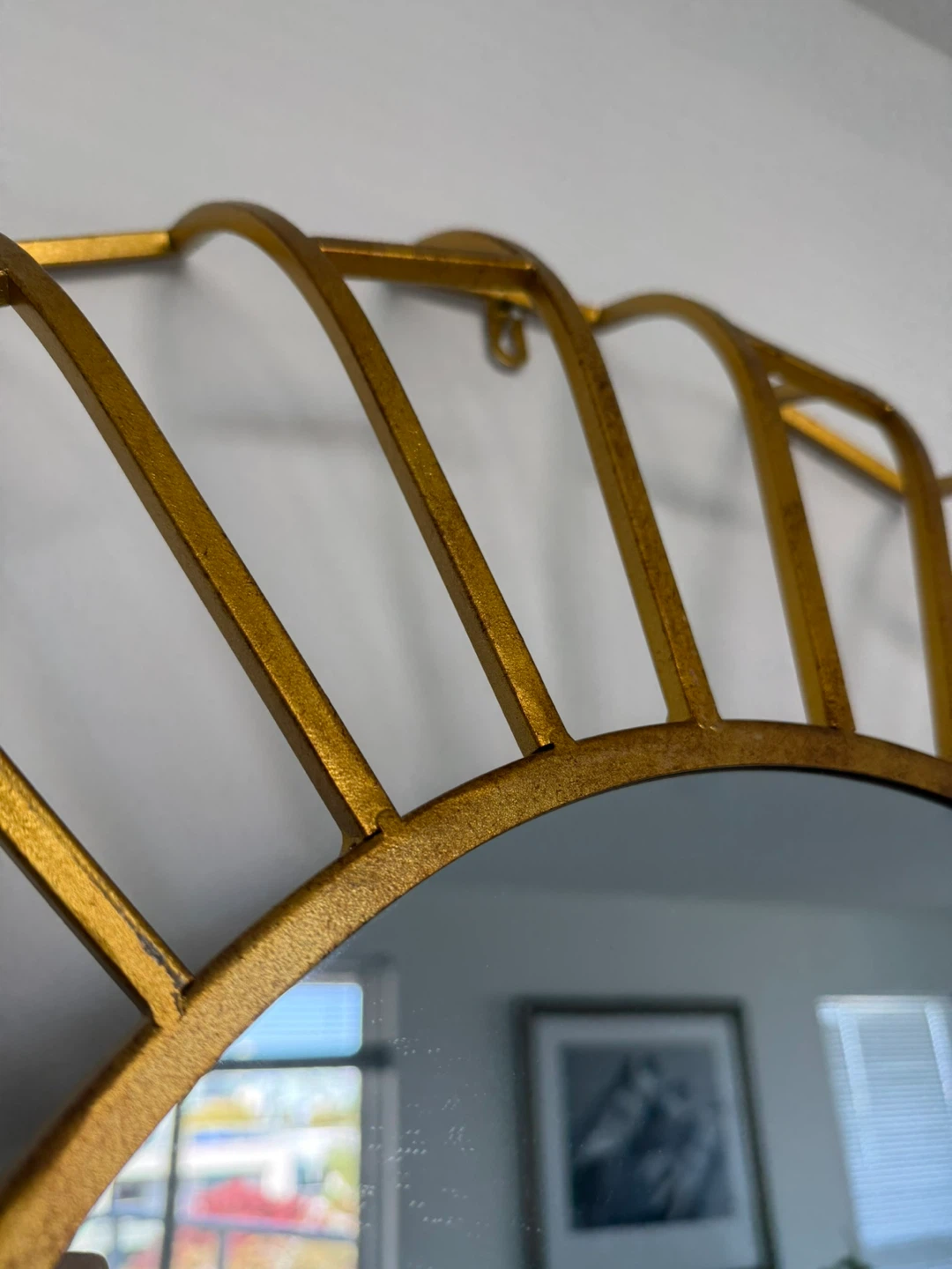 Set of Two Sunburst Gold Wall Mirrors - photo 3