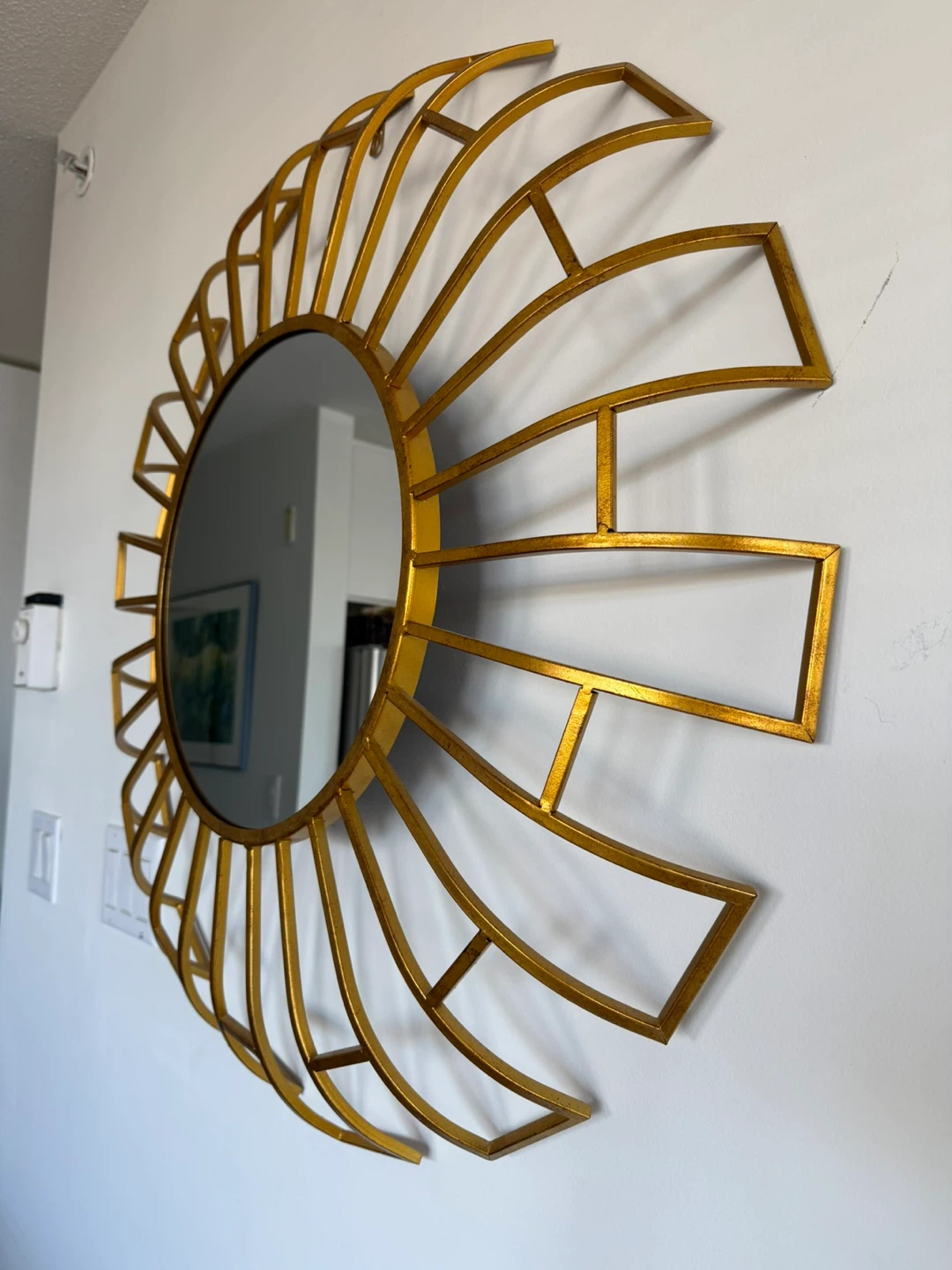 Set of Two Sunburst Gold Wall Mirrors - photo 5