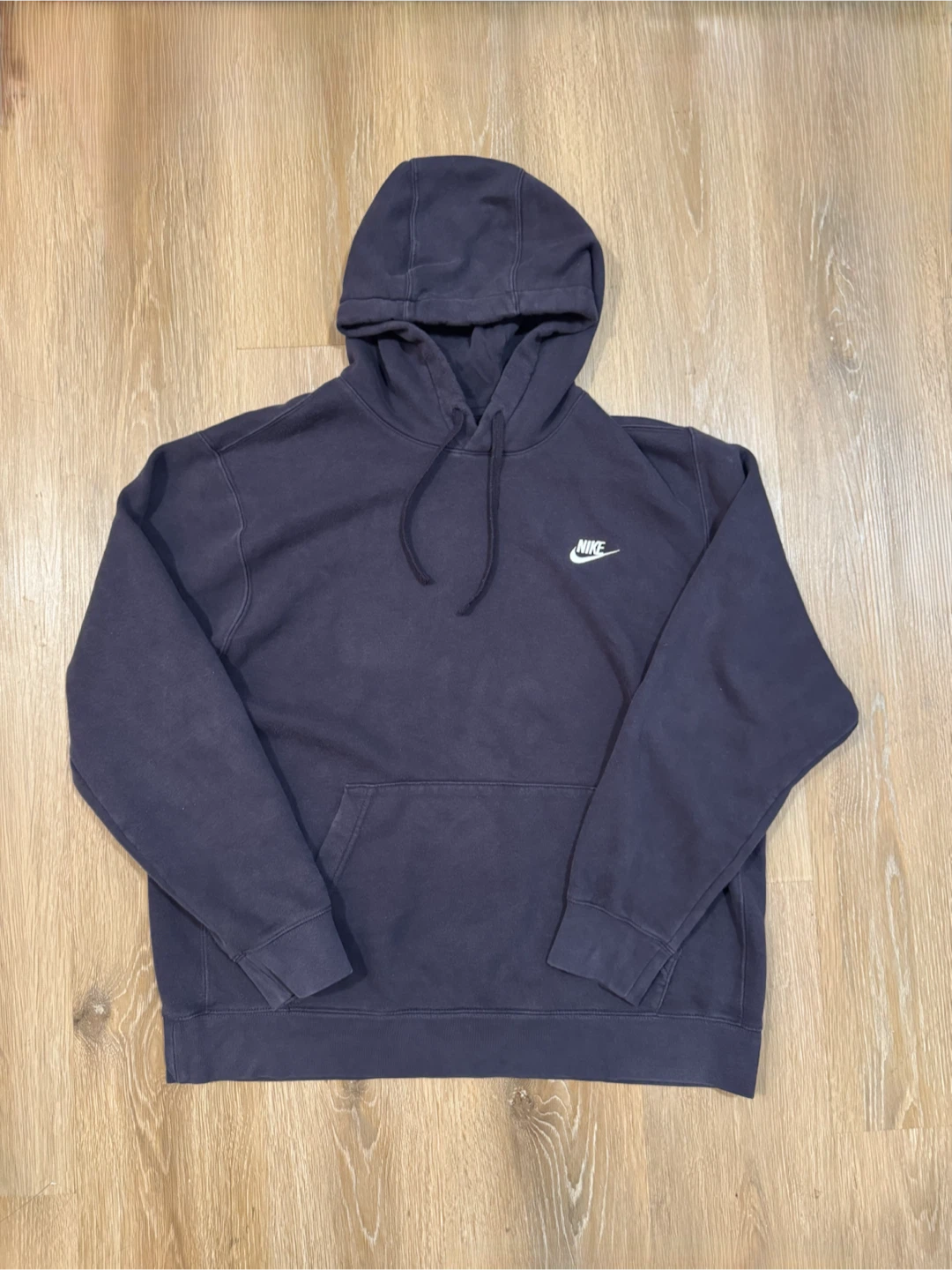 Nike Mens Dark Purple Pullover Hoodie Size XL - fits size Large