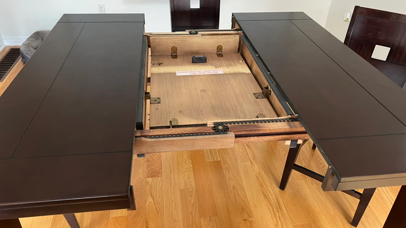 Extendable Solid Wood High Dining Table - photo 2
