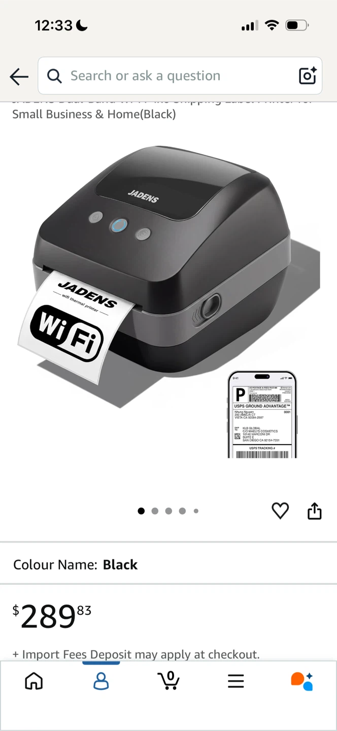 Jadens JD-410WF Dual-Band Wi-Fi Thermal Label Printer - photo 3