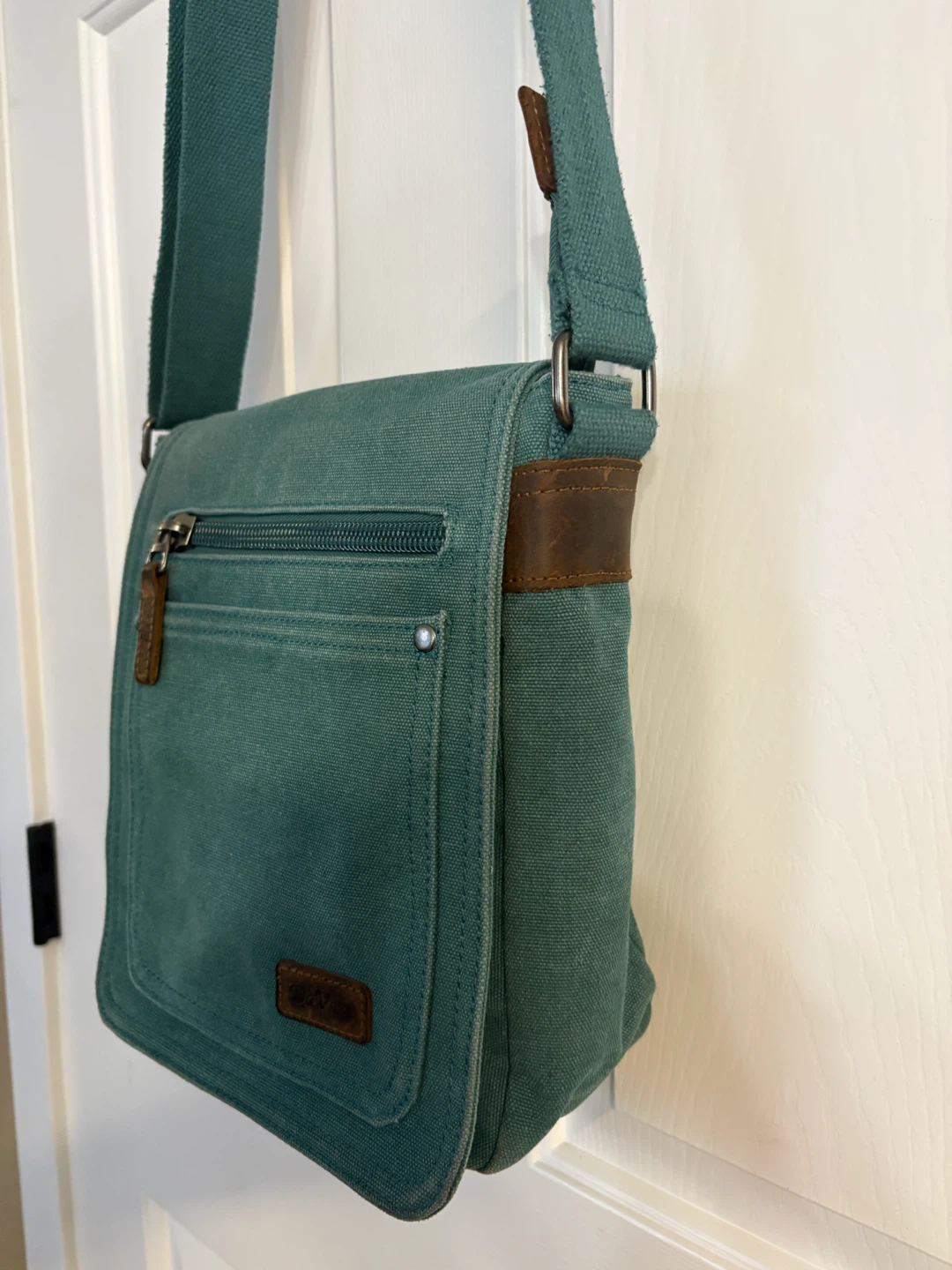 DaVan “Jasper” teal canvas crossbody/shoulder bag - photo 3