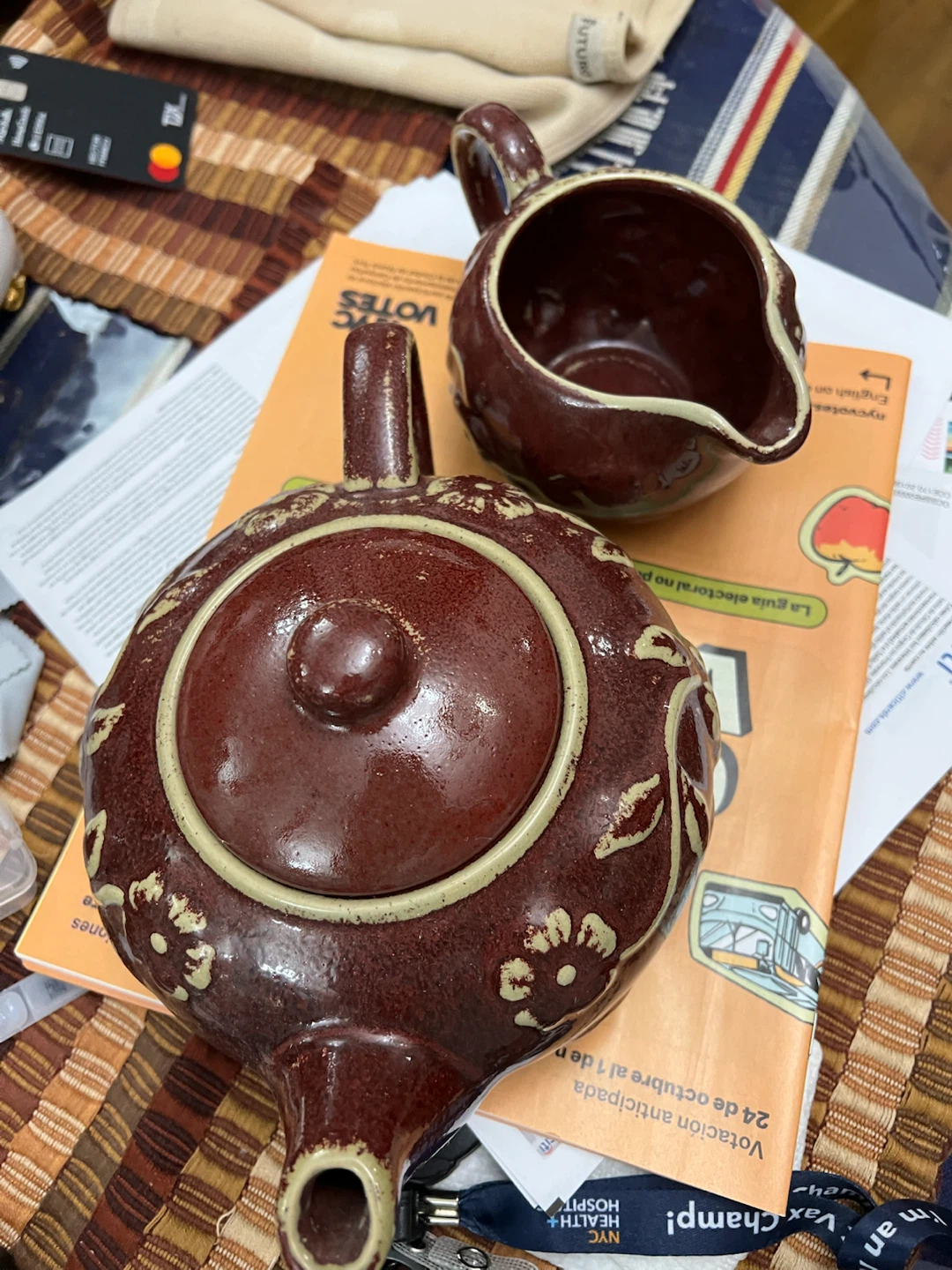 Ceramic Teapot and Creamer Set - photo 3