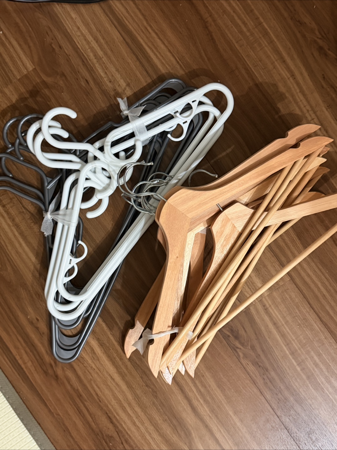 Assorted Clothes Hangers - Plastic and Wood