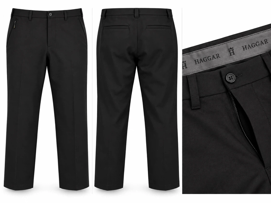 Haggar Black Performance Dress Pants