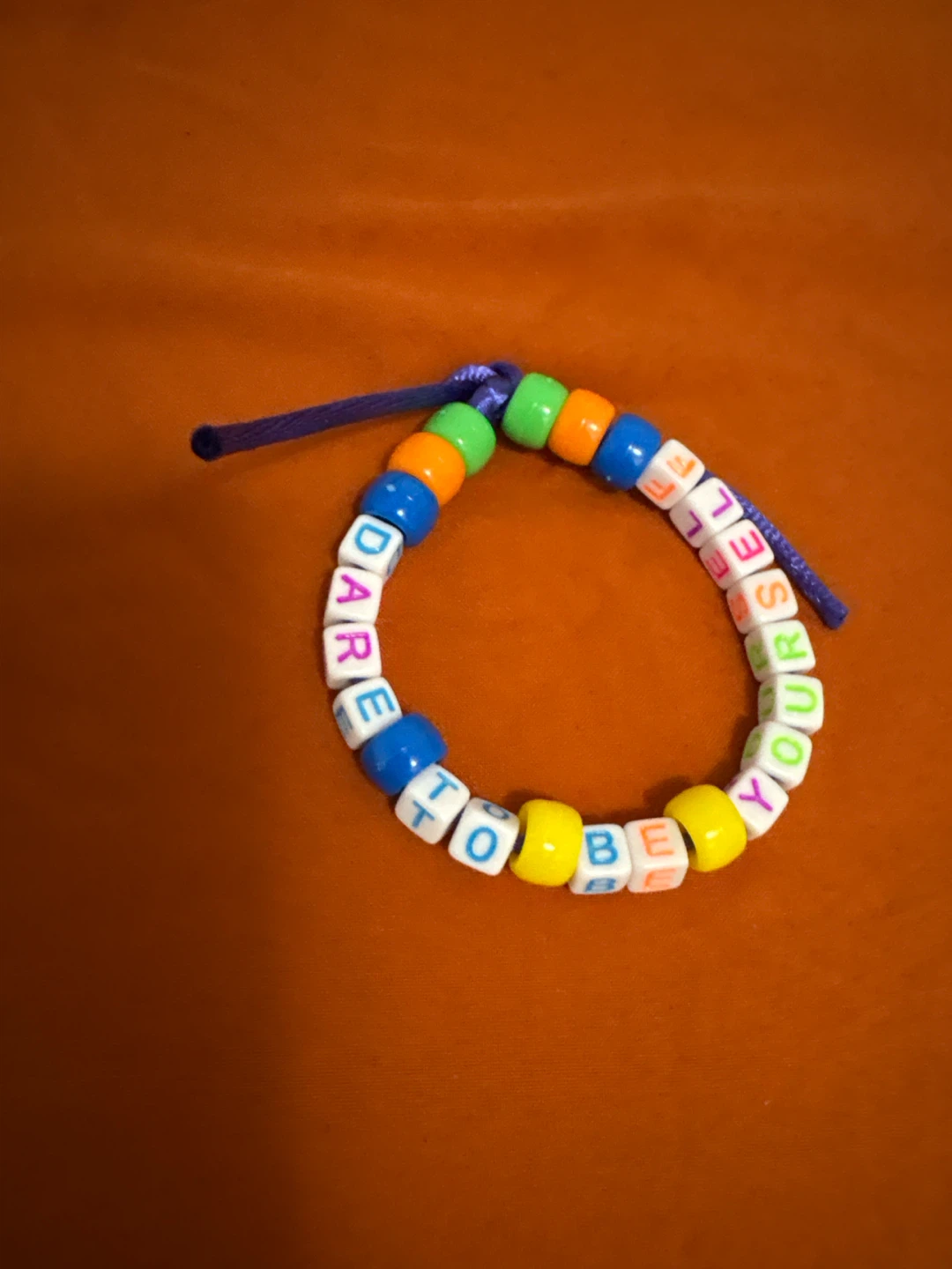“Dare To Be Yourself “handmade Letter Bead Bracelet