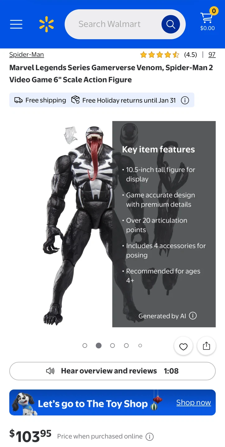 Marvel Legends Venom Action Figure - photo 3