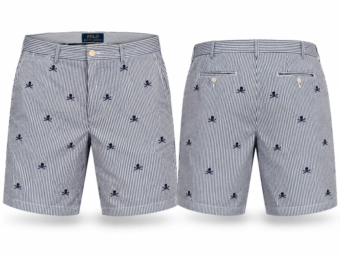 Polo Ralph Lauren Skull Print Seersucker Shorts