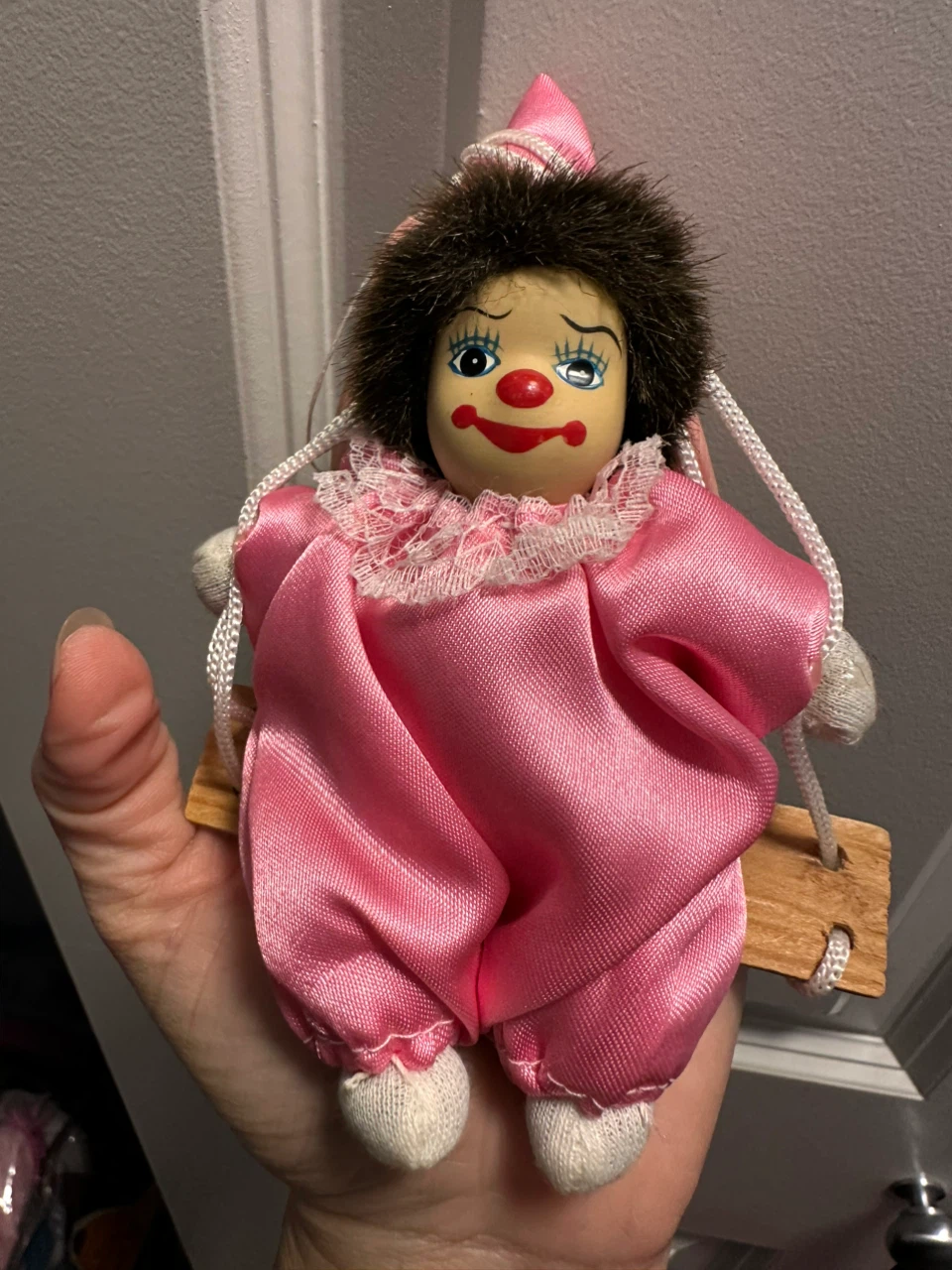 Vintage Lidco Clown Doll on Swing