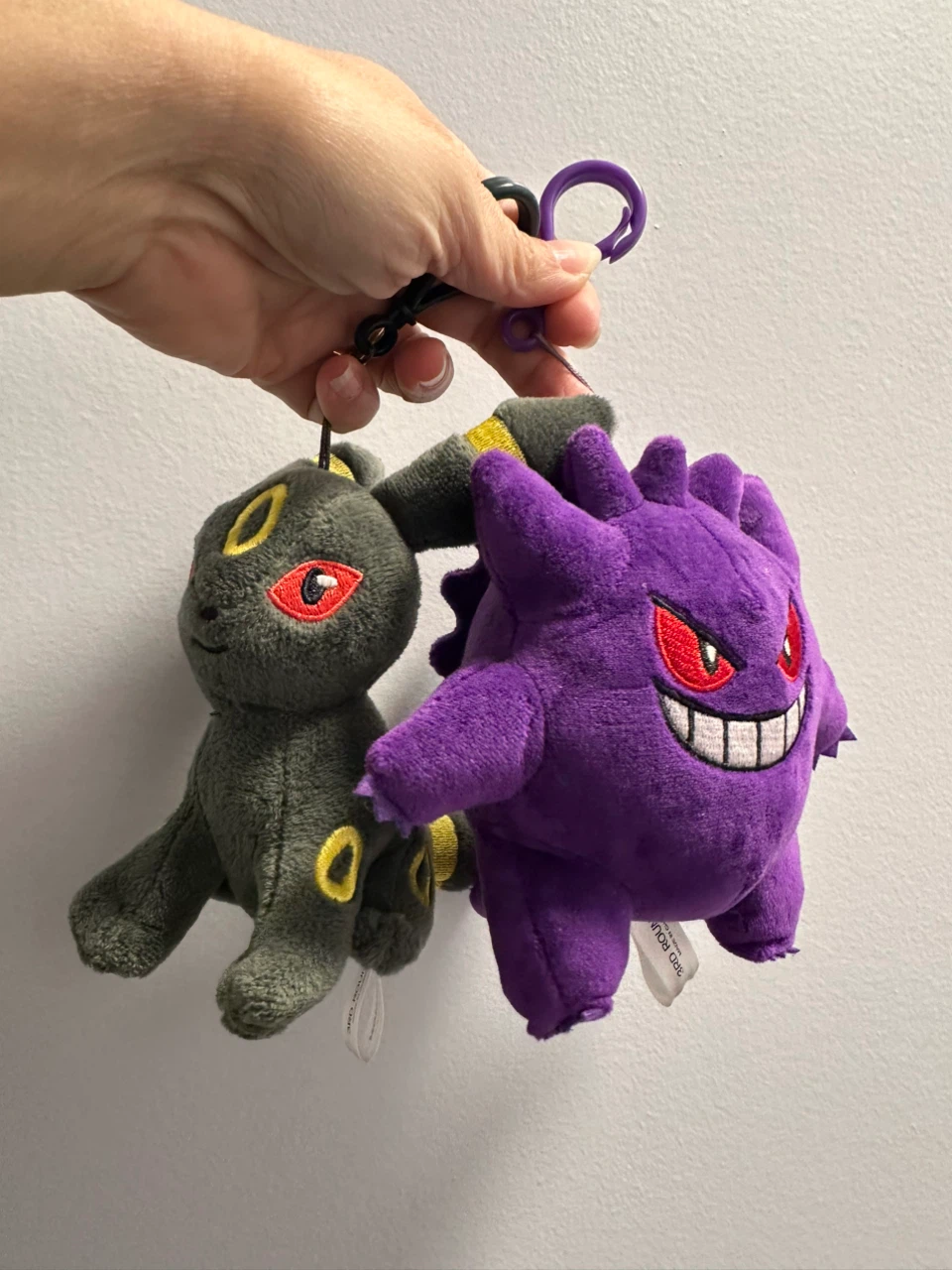Pokemon Gengar and Umbreon Plush Keychains
