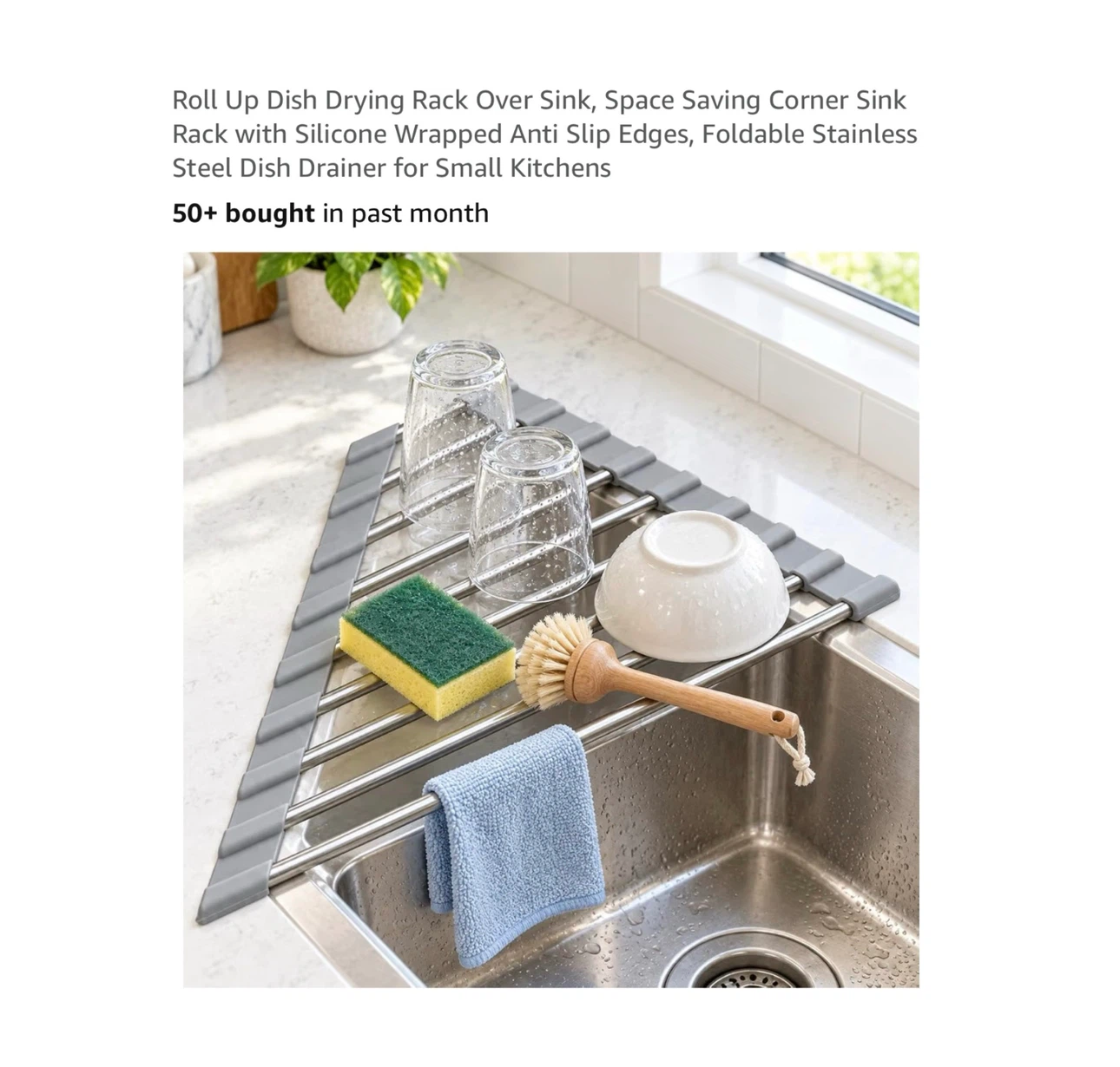 Brand new Roll Up Dish Drying Rack Over Sink