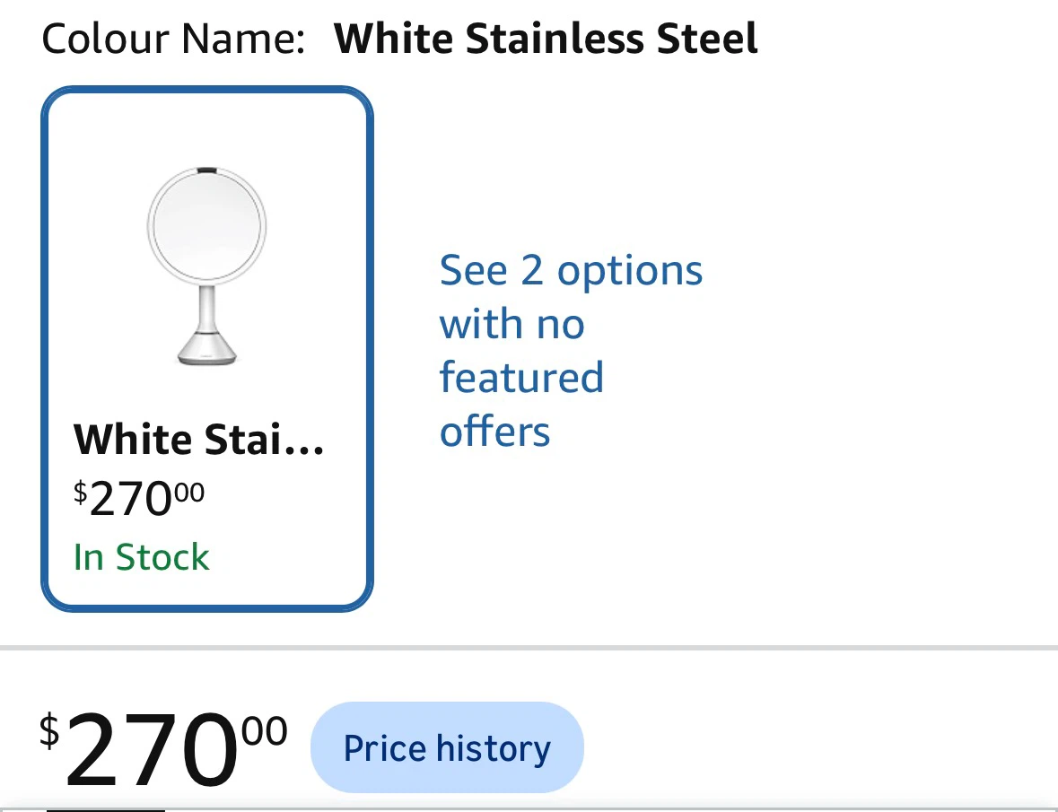 simplehuman 8" Sensor Mirror - photo 2