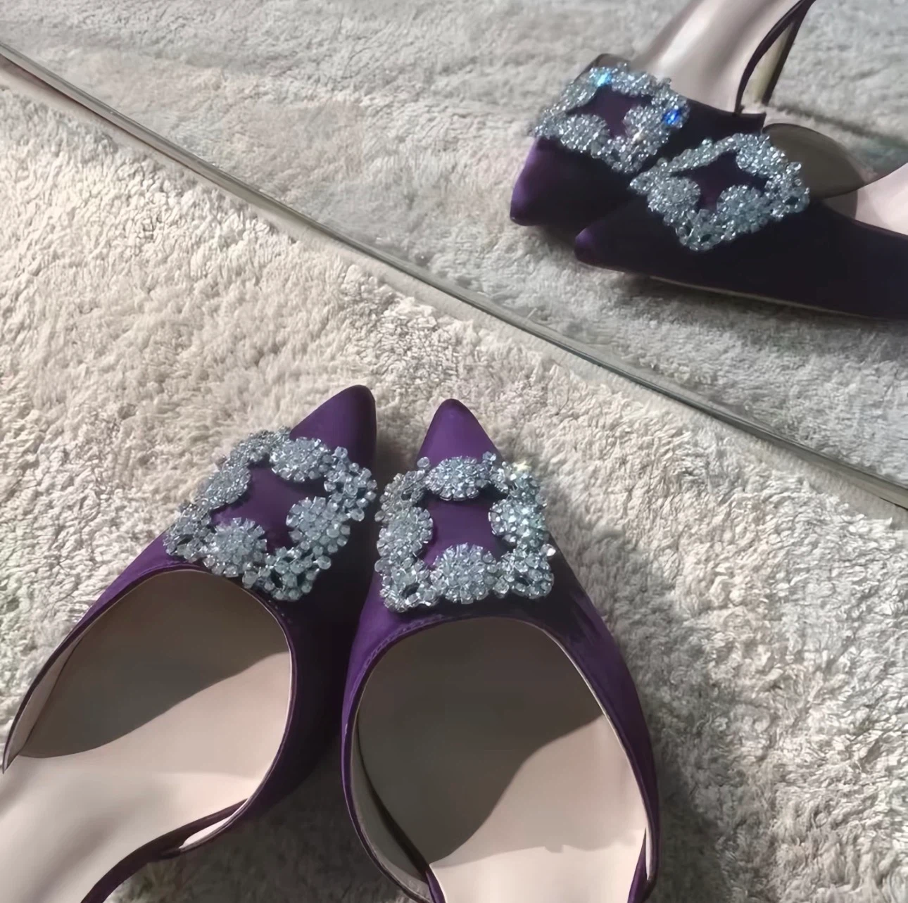 Crystal Diamond the shining star Rhinestone Mules